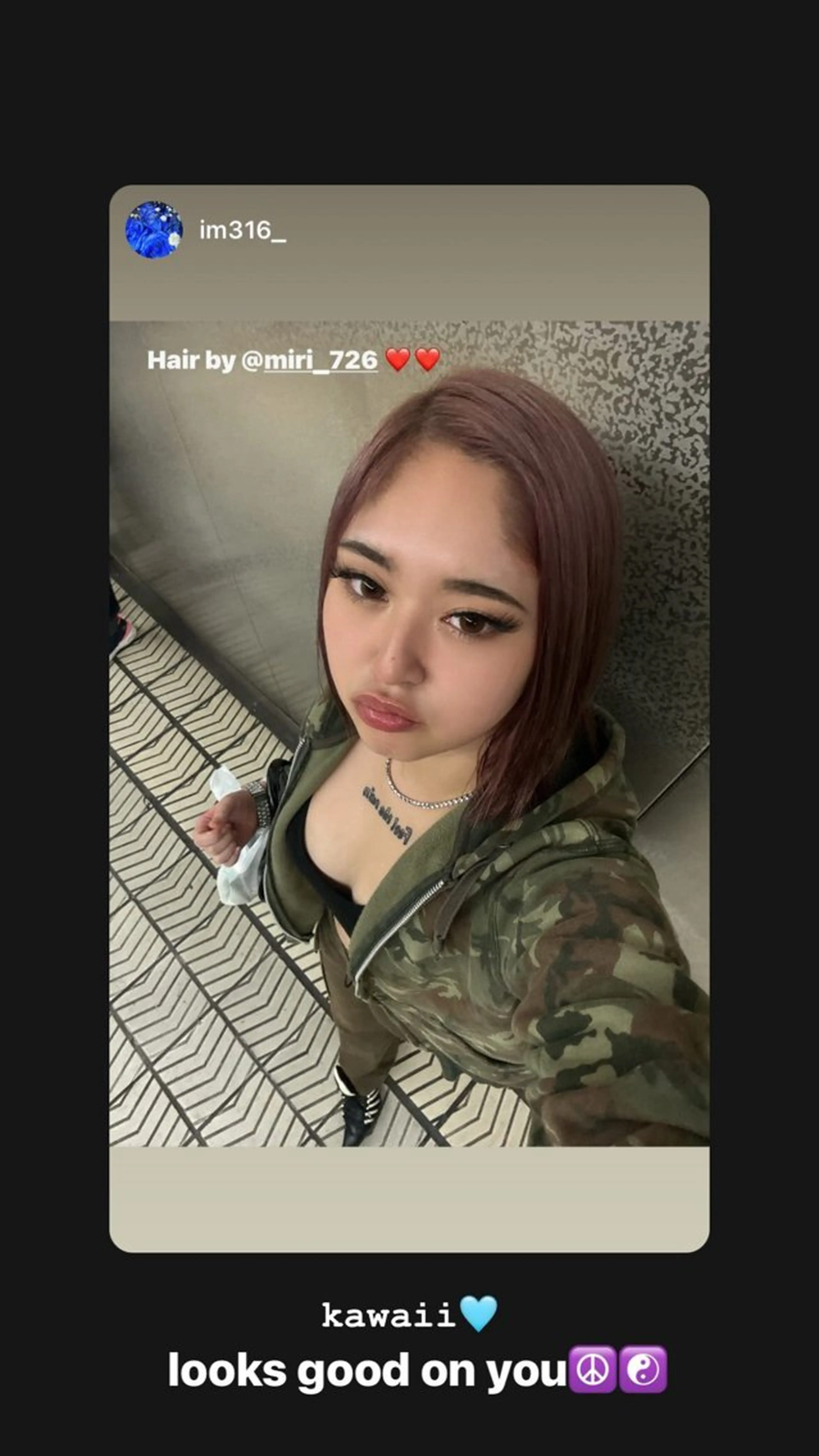 ミディアム カラー 酒井 美里のヘアスタイル