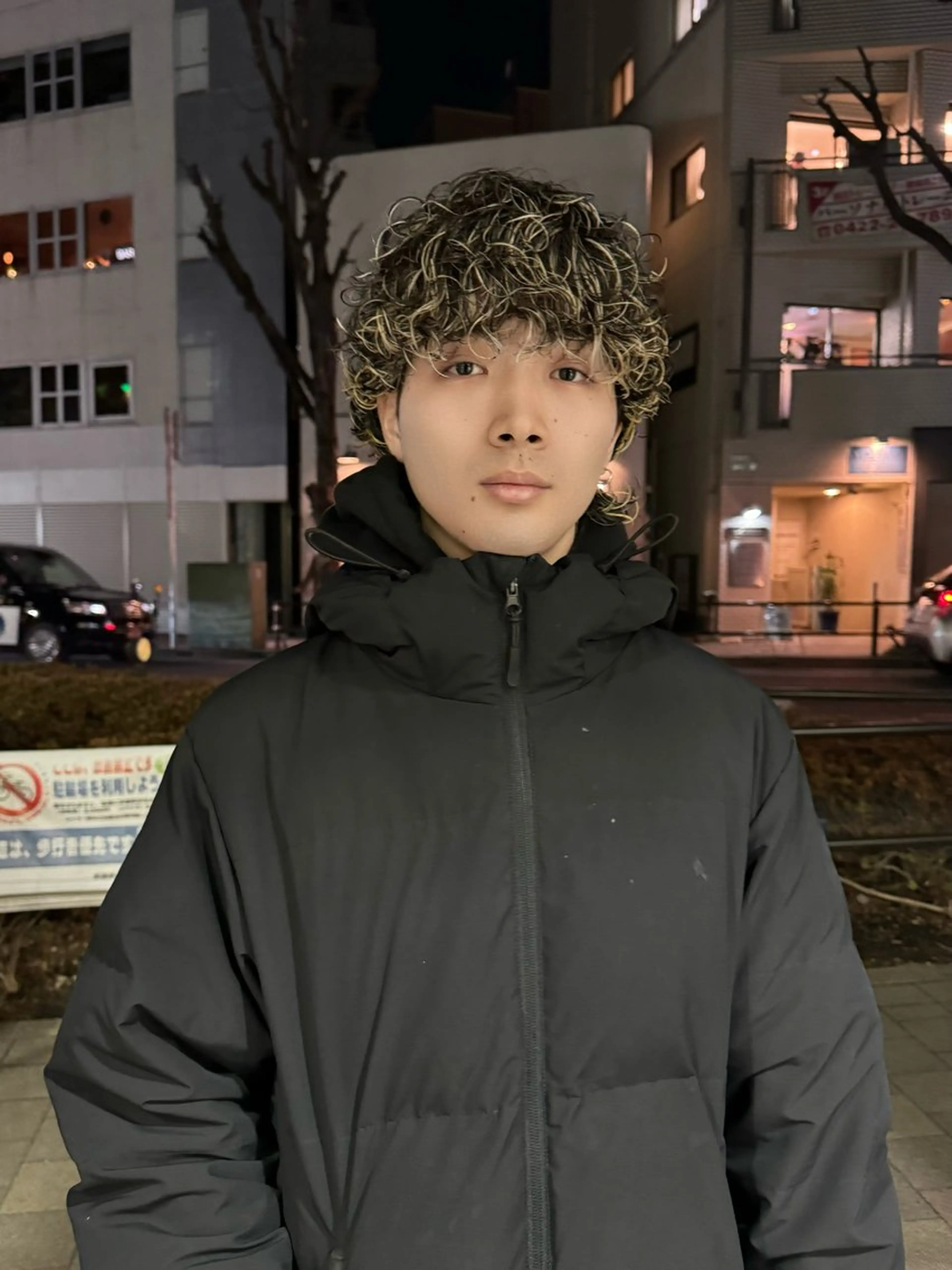 カラー パーマ メンズ ウルフ/センタ- パート【ナナミ】のヘアスタイル