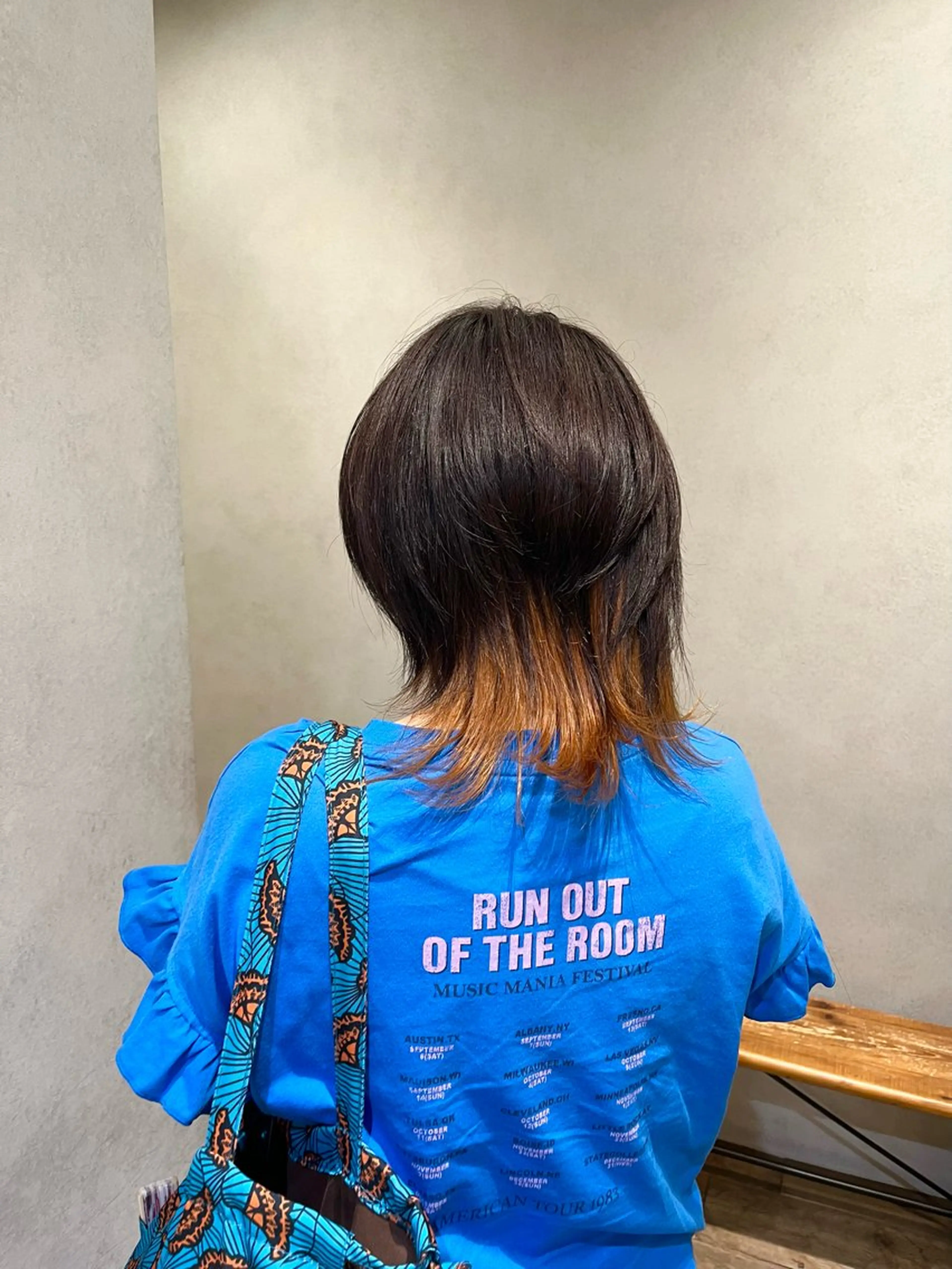 ミディアム カラー ブリーチ インナーカラー ウルフカット CANAAN hair salon 表参道店所属・🌿‬ナチュラルヘア /パーマ/蒼真🍃のヘアスタイル