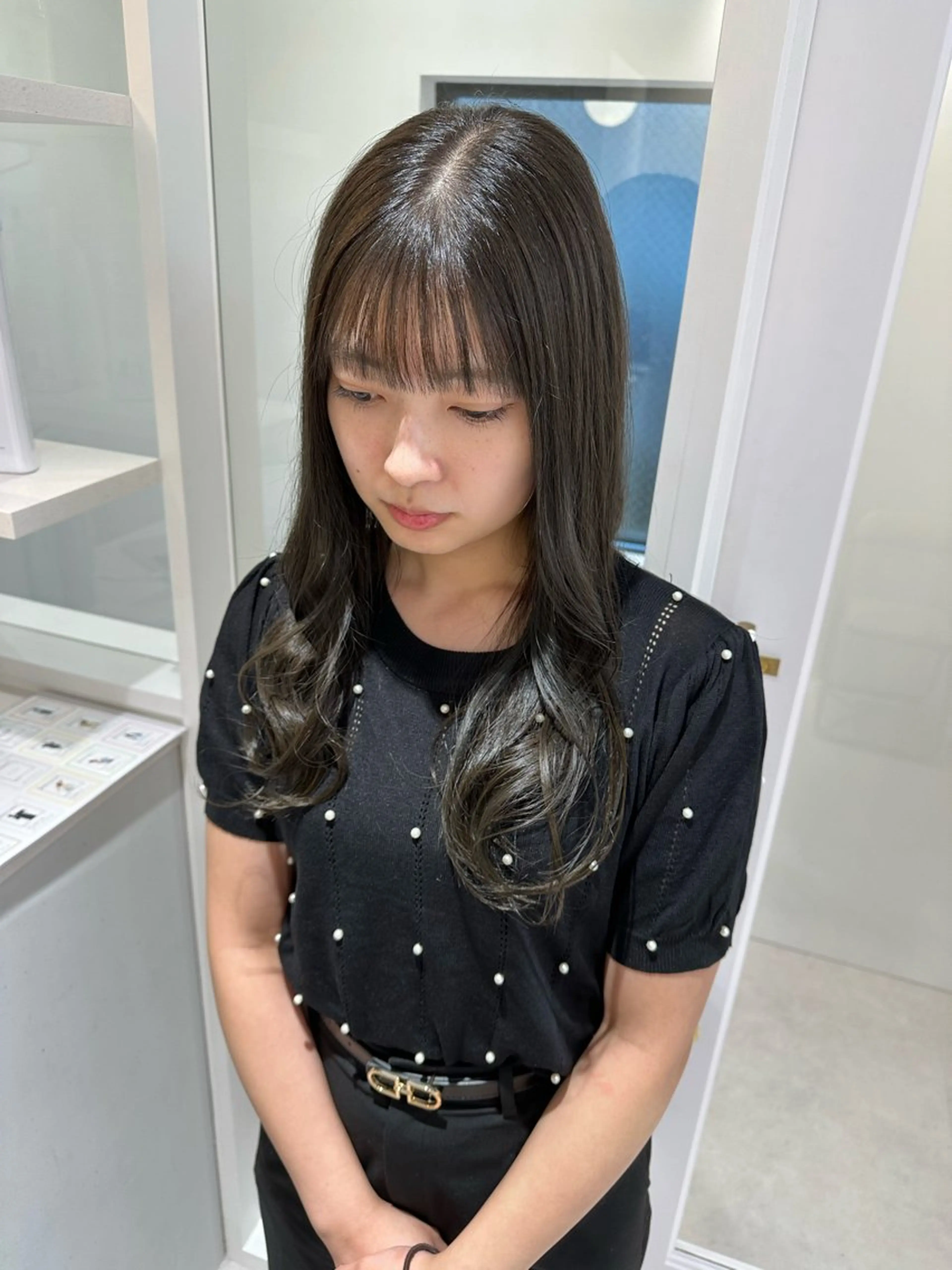 ミディアム カラー お洒落パーマ/ 艶カラー/michiのヘアスタイル