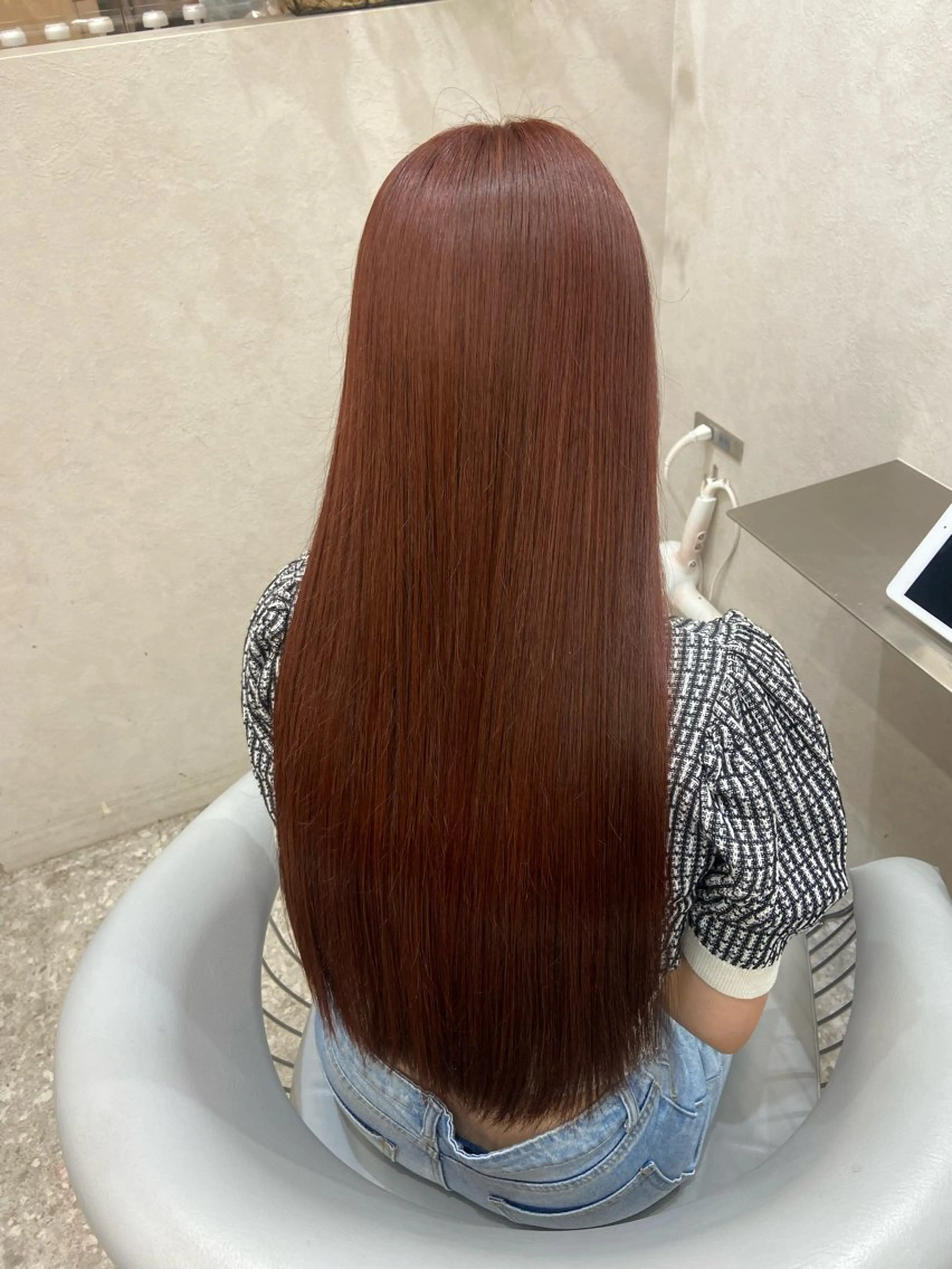 ロング カラー カット ヘアカラー トリートメント 新宿/韓国ヘア 中明度カラー/かやのヘアスタイル