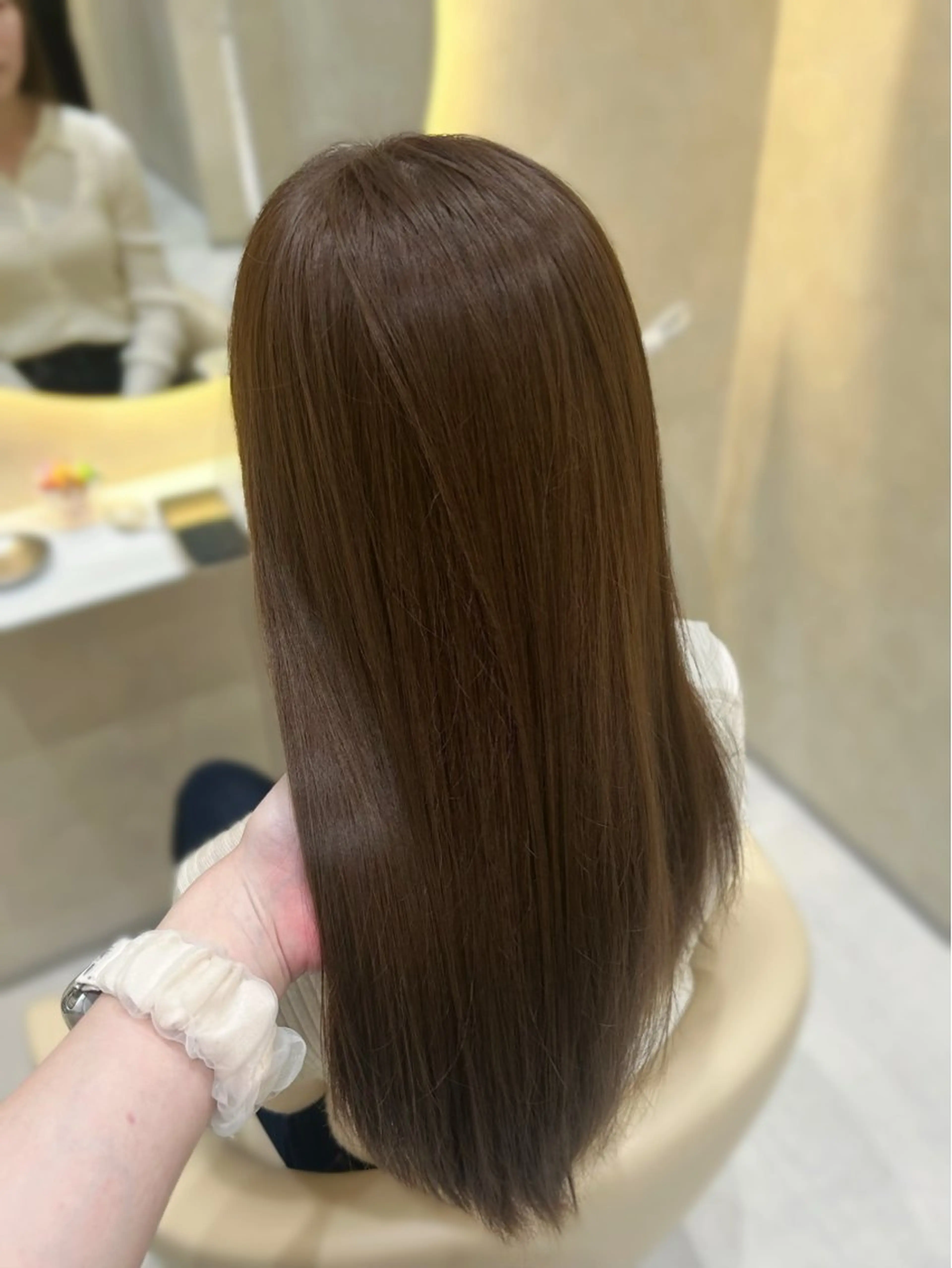 ロング カラー ベージュカラー オリーブベージュ ヘアカラー zina ୨୧˖* moeのヘアスタイル