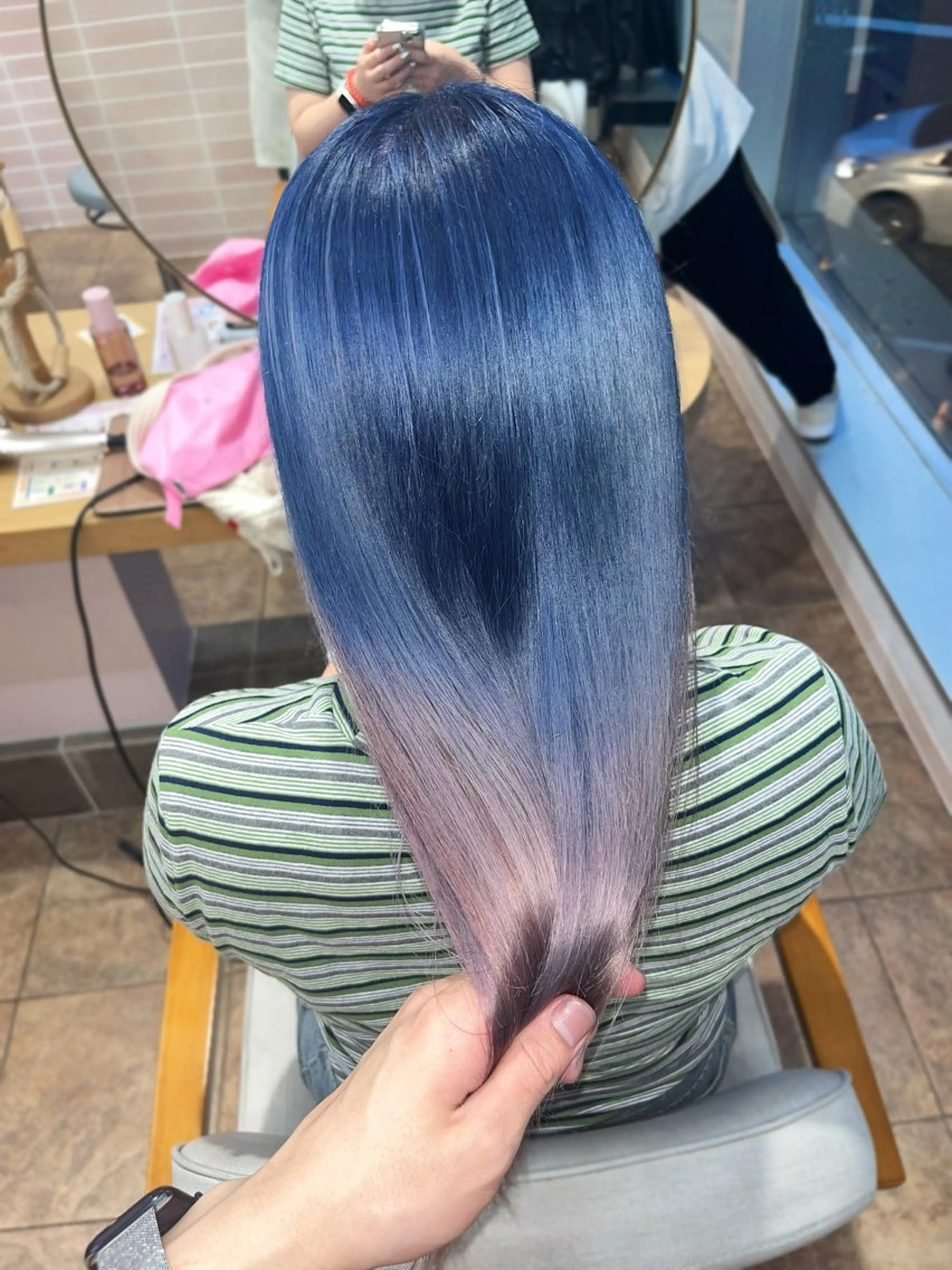 ロング カラー カット ヘアカラー トリートメント ぱっつんボブ☆メンズ カットYUTOのヘアスタイル