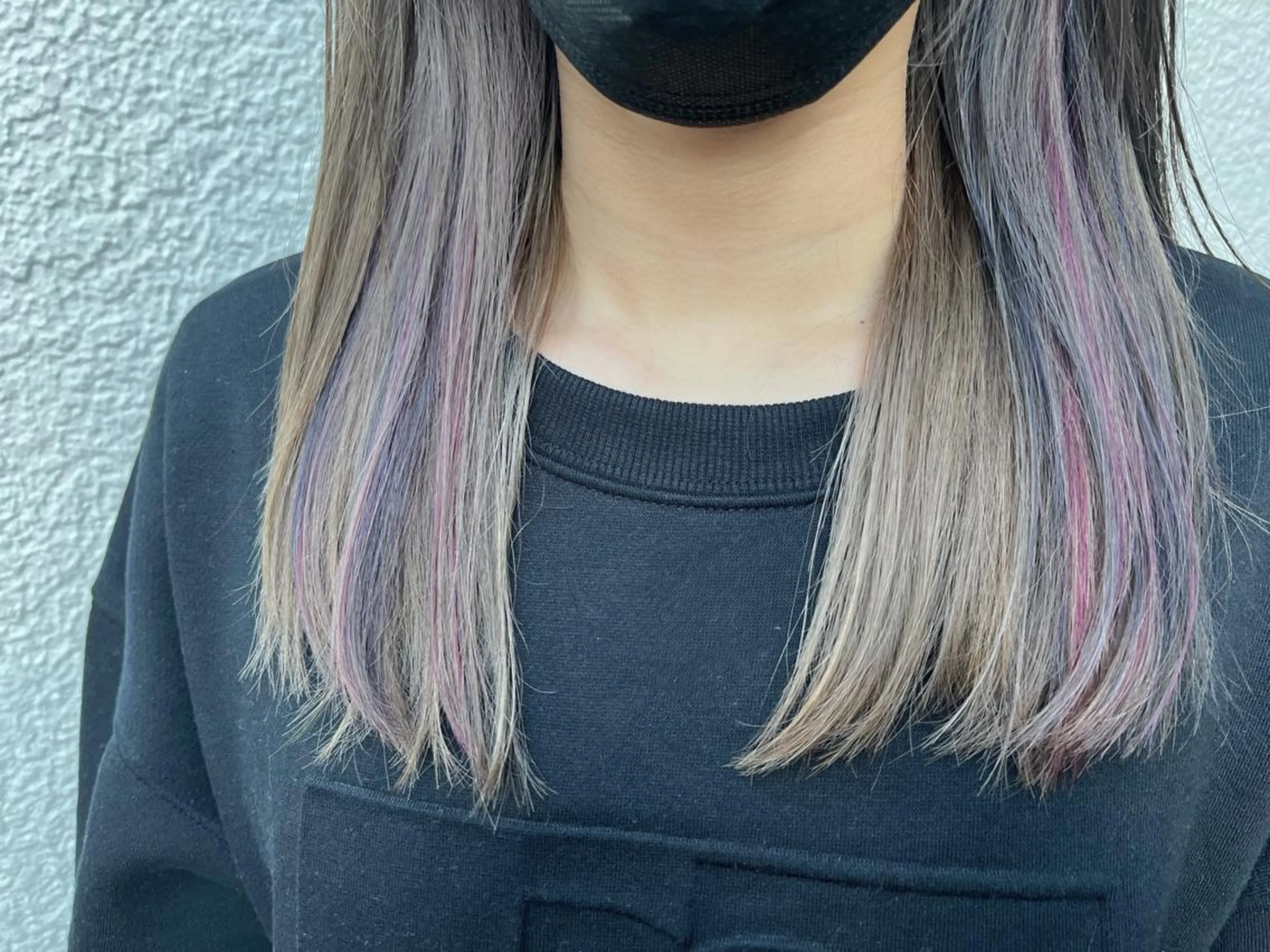 セミロング カラー ブリーチ ヘアカラー おくだ　りお /ハイトーンカラーのヘアスタイル