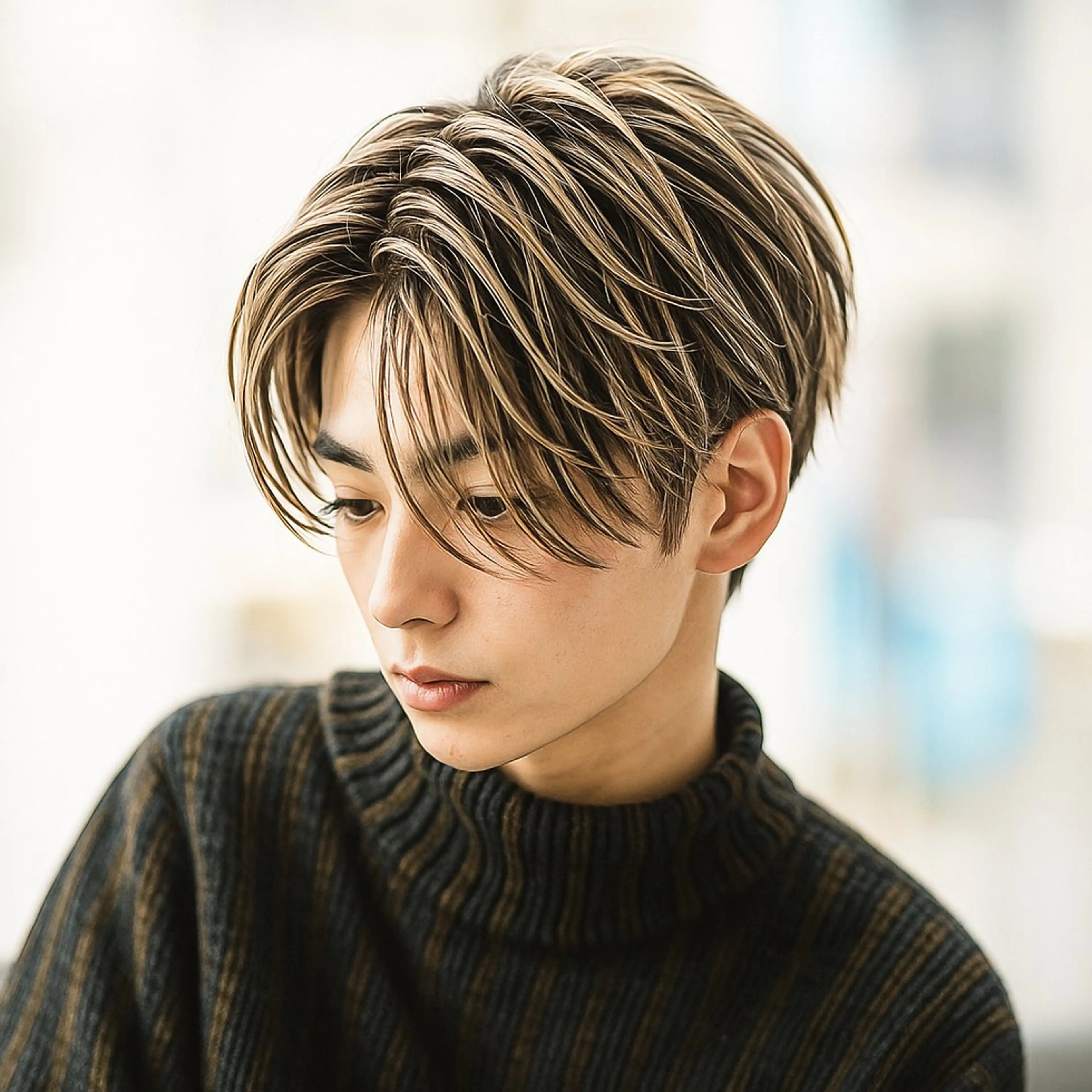 《⚜️メンズ限定⚜️》陰影で魅せる色気のあるスタイルに。メンズカット➕ハイライトカラー➕5STEPトリートメントの写真