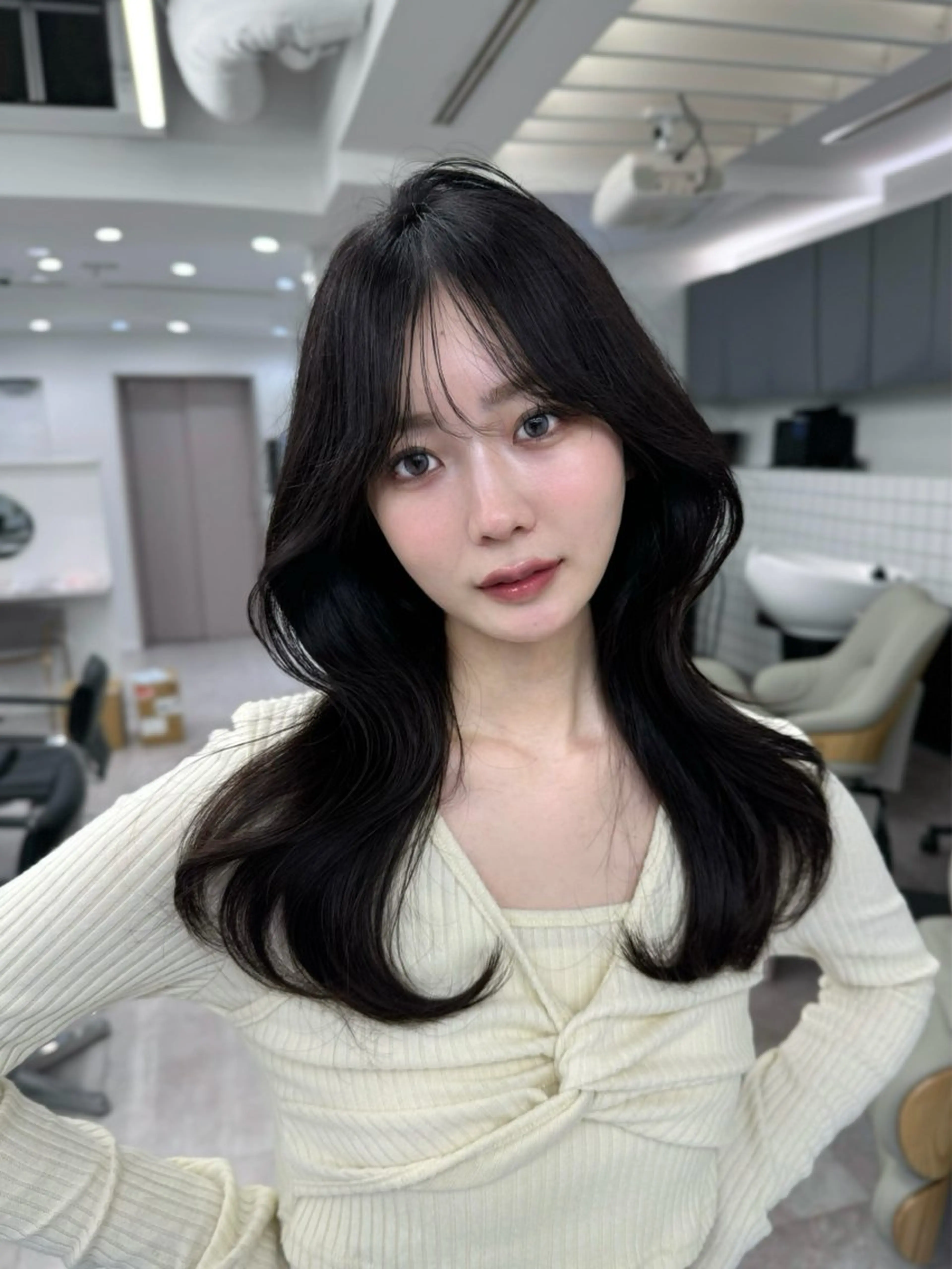 セミロング 映える顔まわり/前髪 特化 💗 ユキマのヘアスタイル