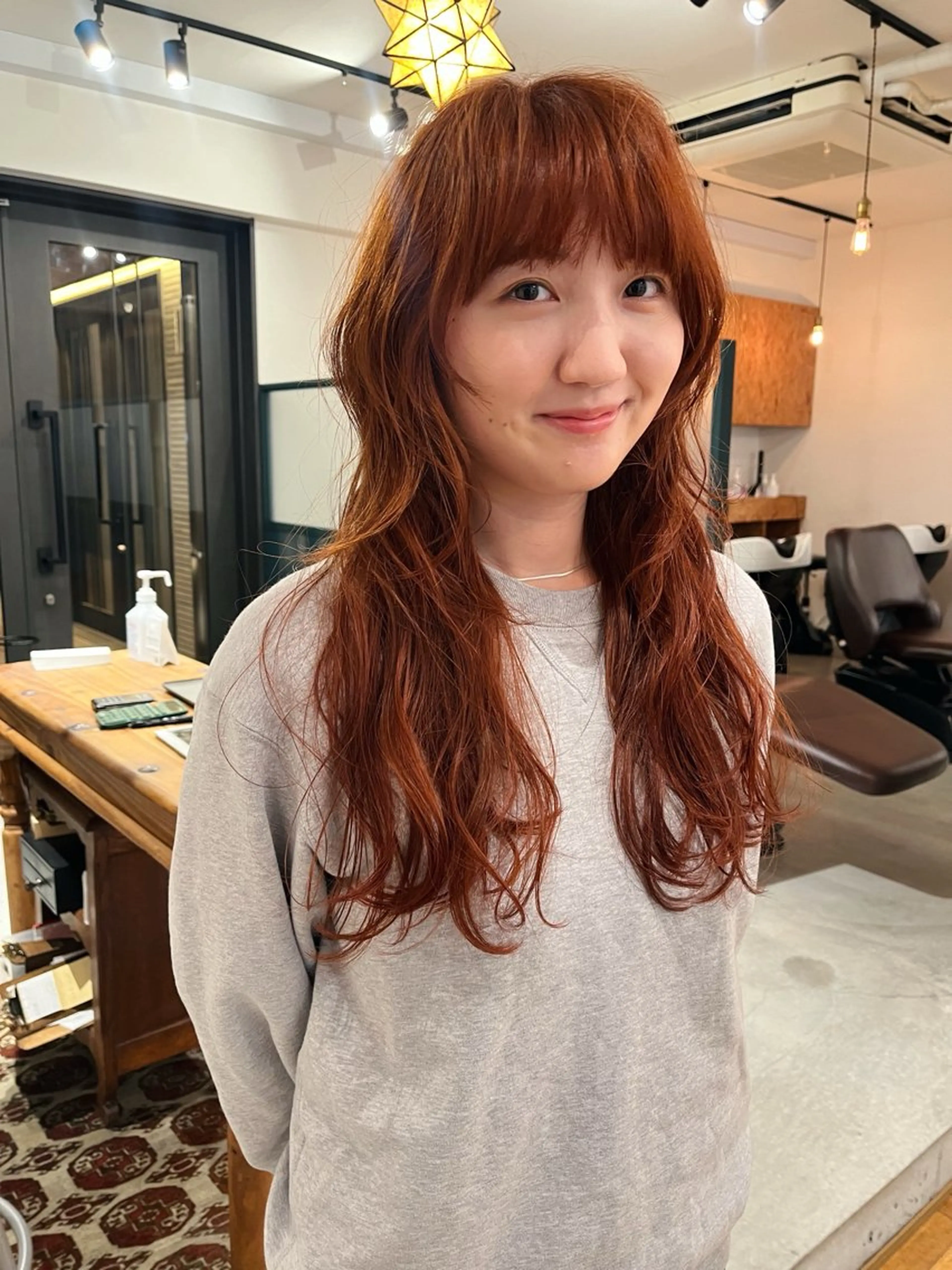 ロング カラー 暖色カラー 🌼クニトウメイのヘアスタイル