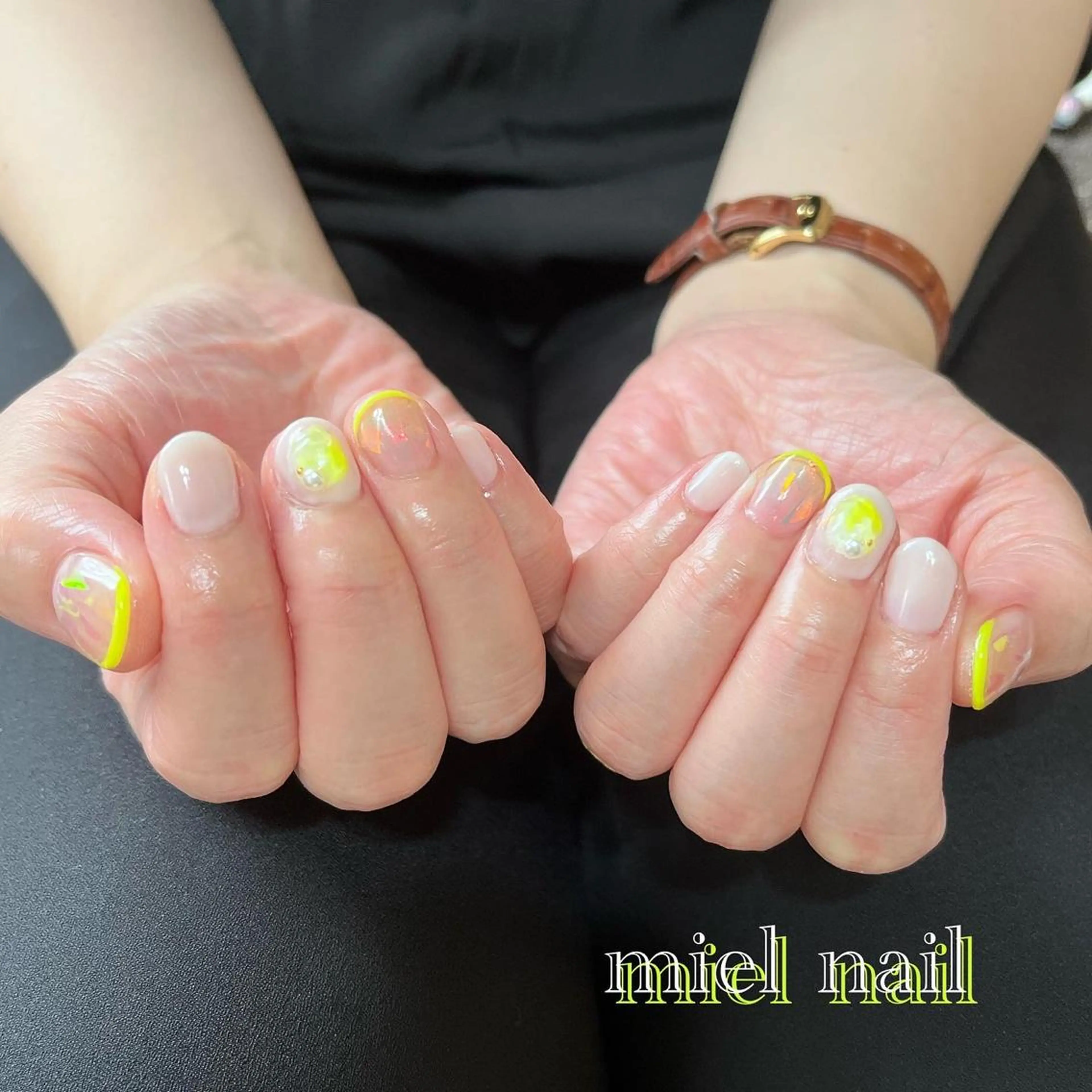 ネイル フレンチネイル ハンドネイル miel nailのネイルデザイン
