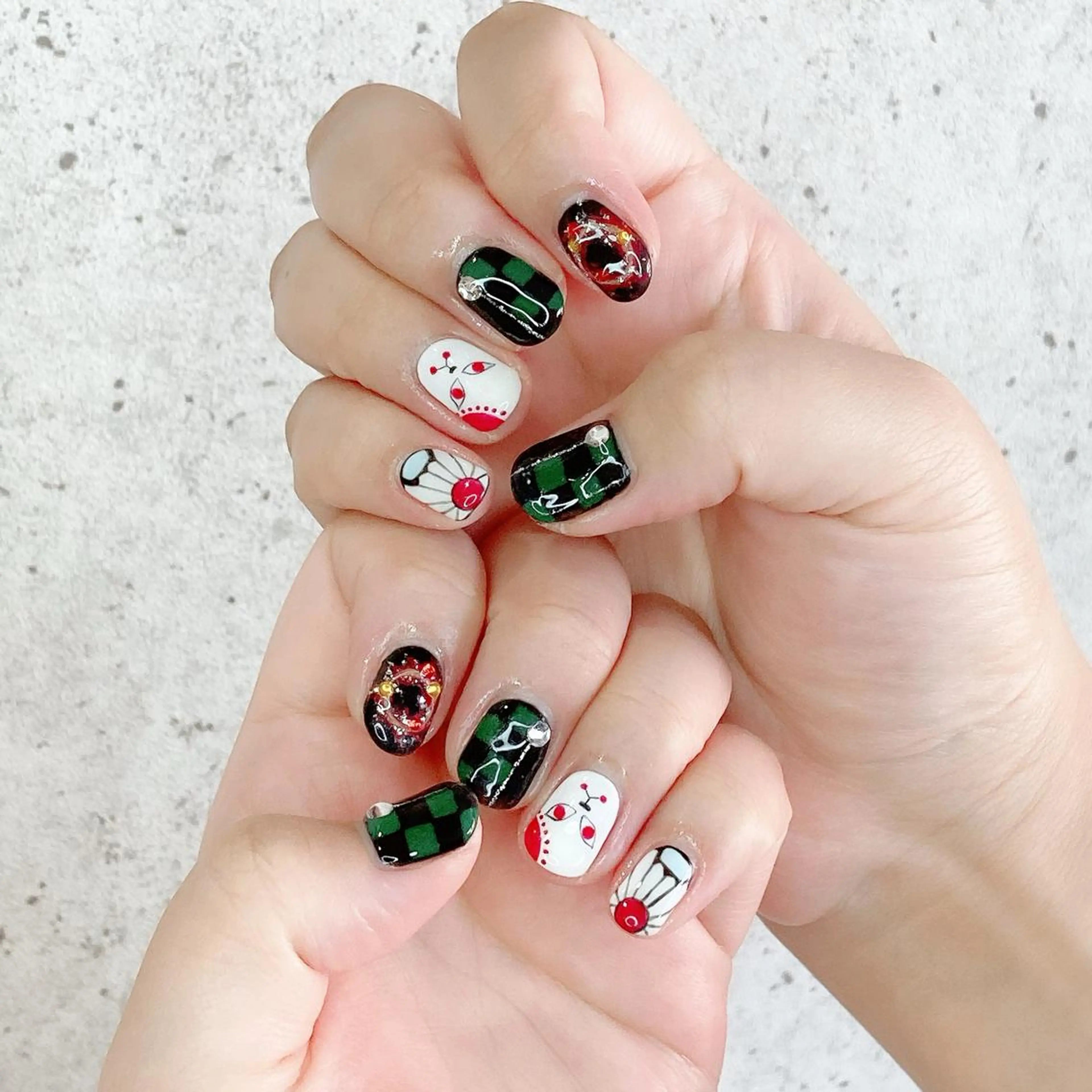 ネイル ジェルネイル パラジェル 冬ネイル ハンドネイル Nail Kのネイルデザイン
