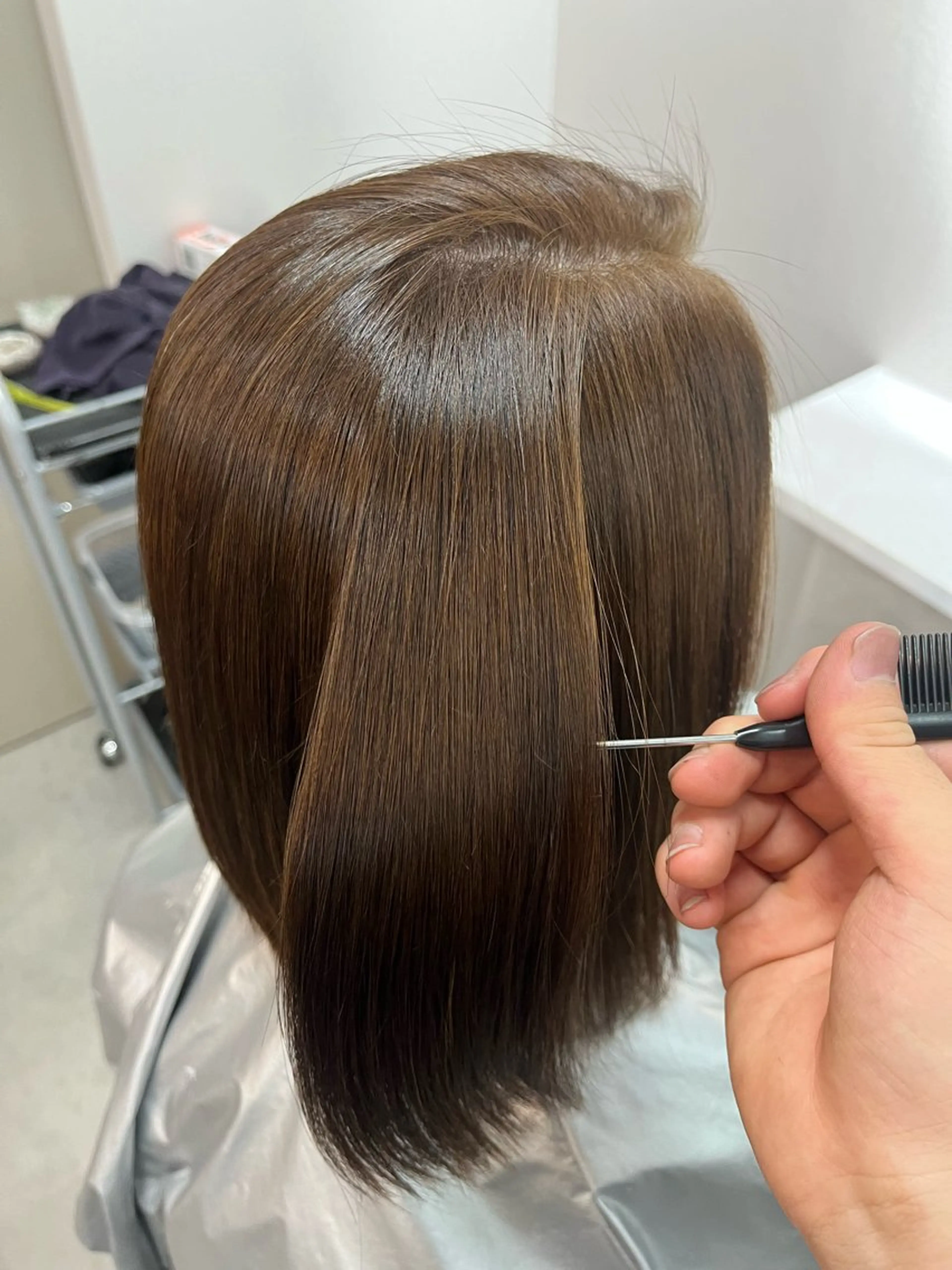 ミディアム カラー 髪質改善 辻 一馬のヘアスタイル