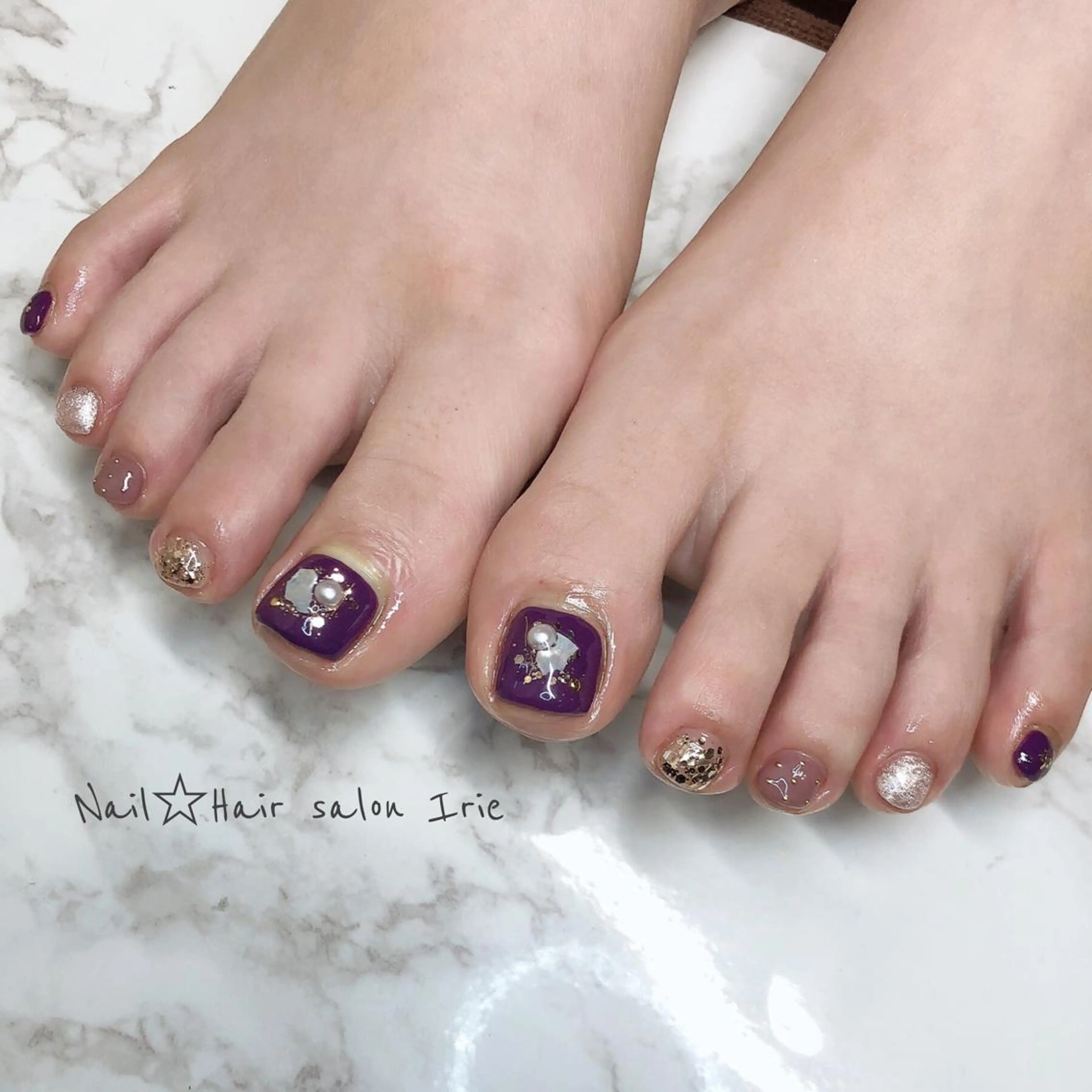 ネイル フットネイル Hair salon Irie所属・與儀 知佳のネイルデザイン