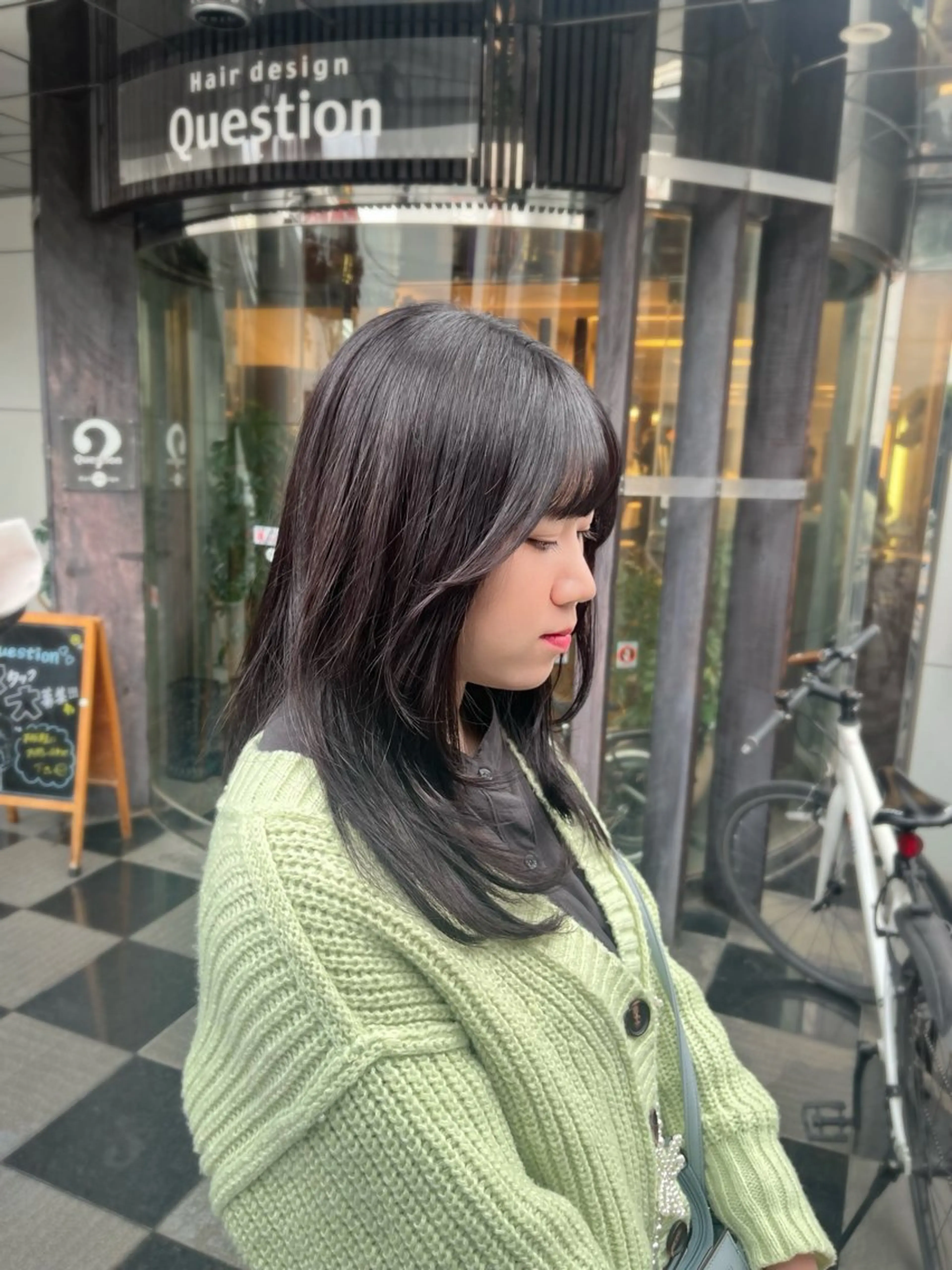 セミロング カラー カット ヘアカラー トリートメント 森 ハリス誠一のヘアスタイル