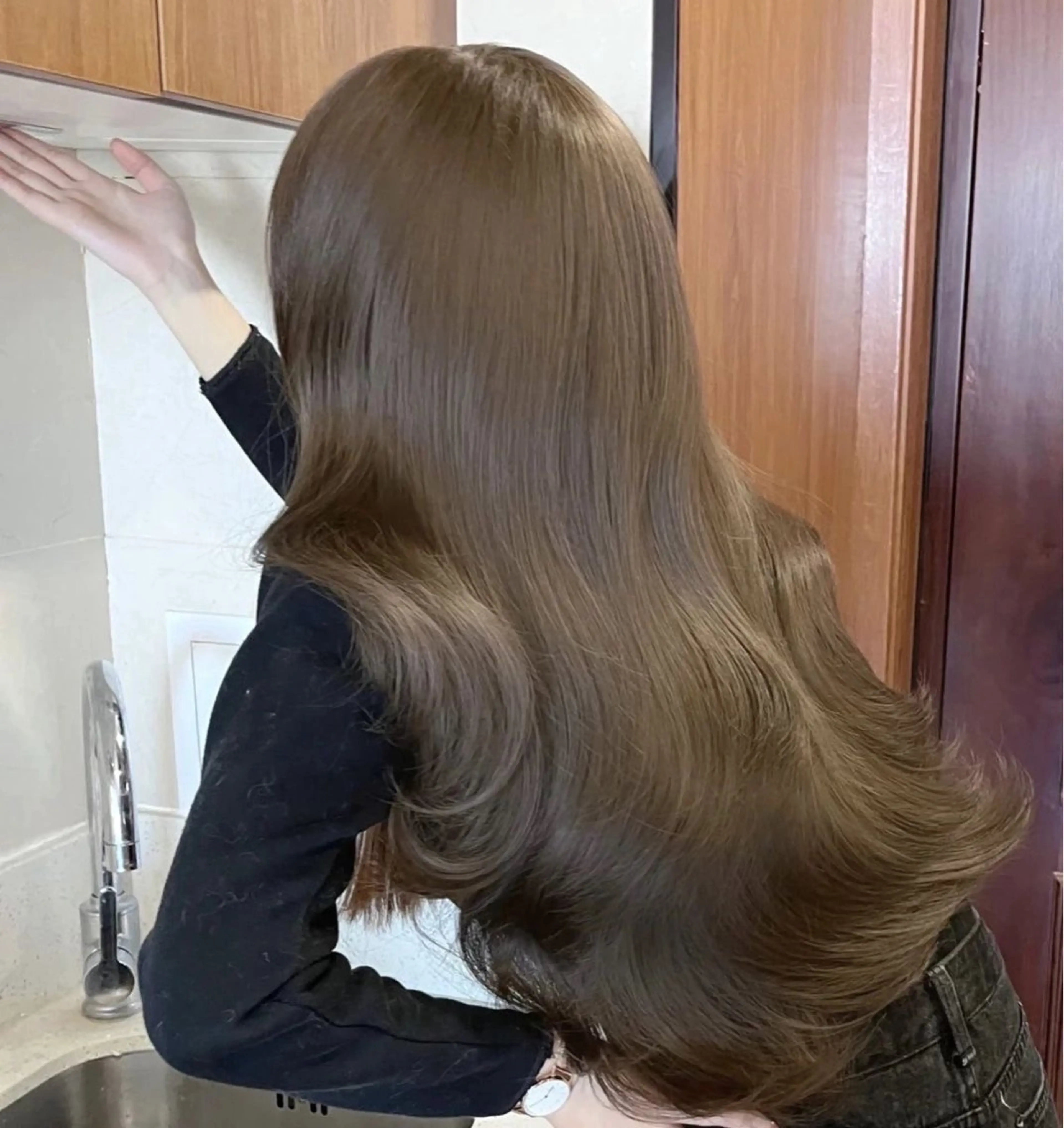 ロング カラー カット ヘアカラー 🤍韓国大人っぽ ベージュMAI🤍のヘアスタイル