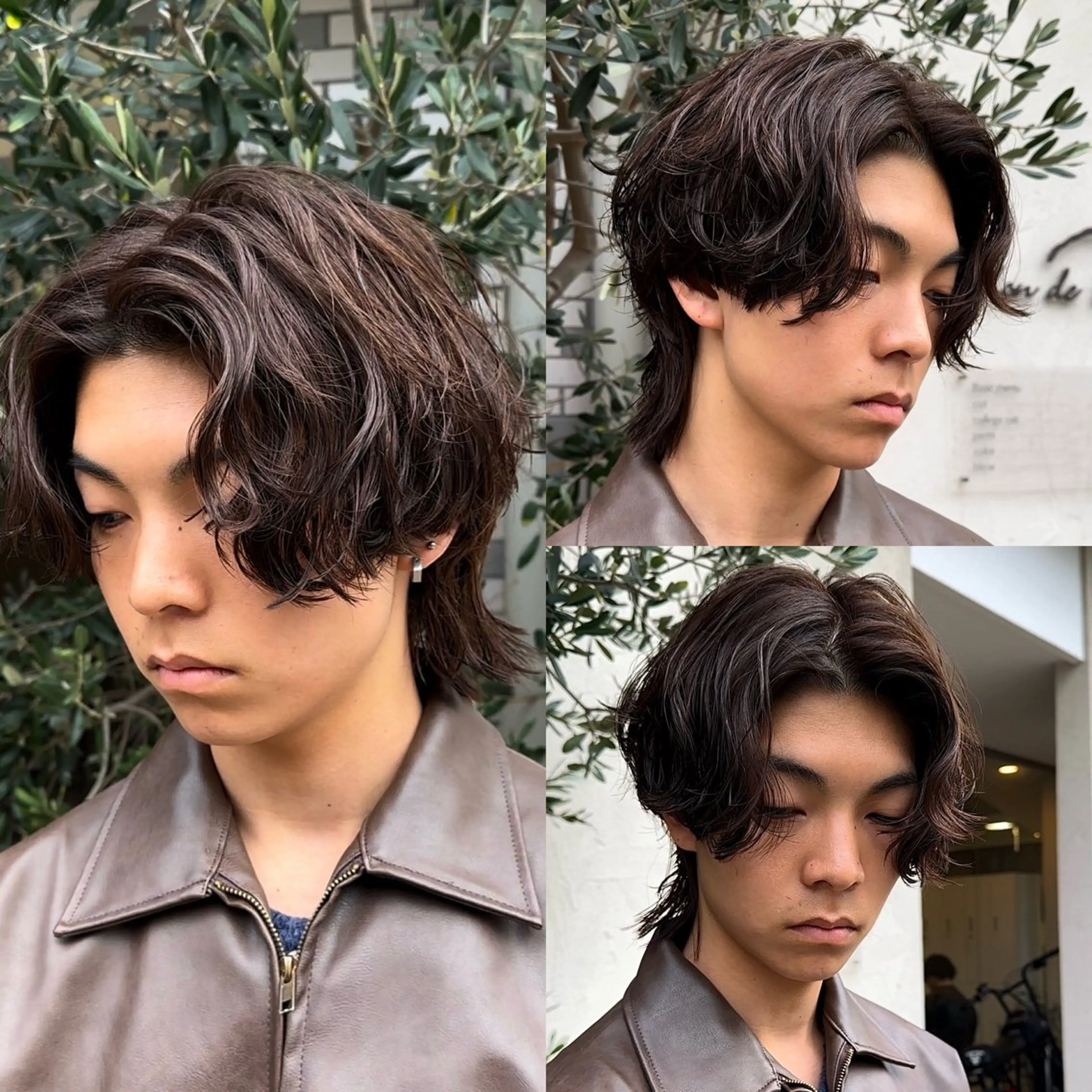 パーマ メンズ センターパート メンズパーマ メンズウルフカット ウルフカット スパイラルパーマ カット ヘアカラー パーマ 縮毛矯正 年間2000名担当◎ パーマ職人/仲原佑樹のヘアスタイル