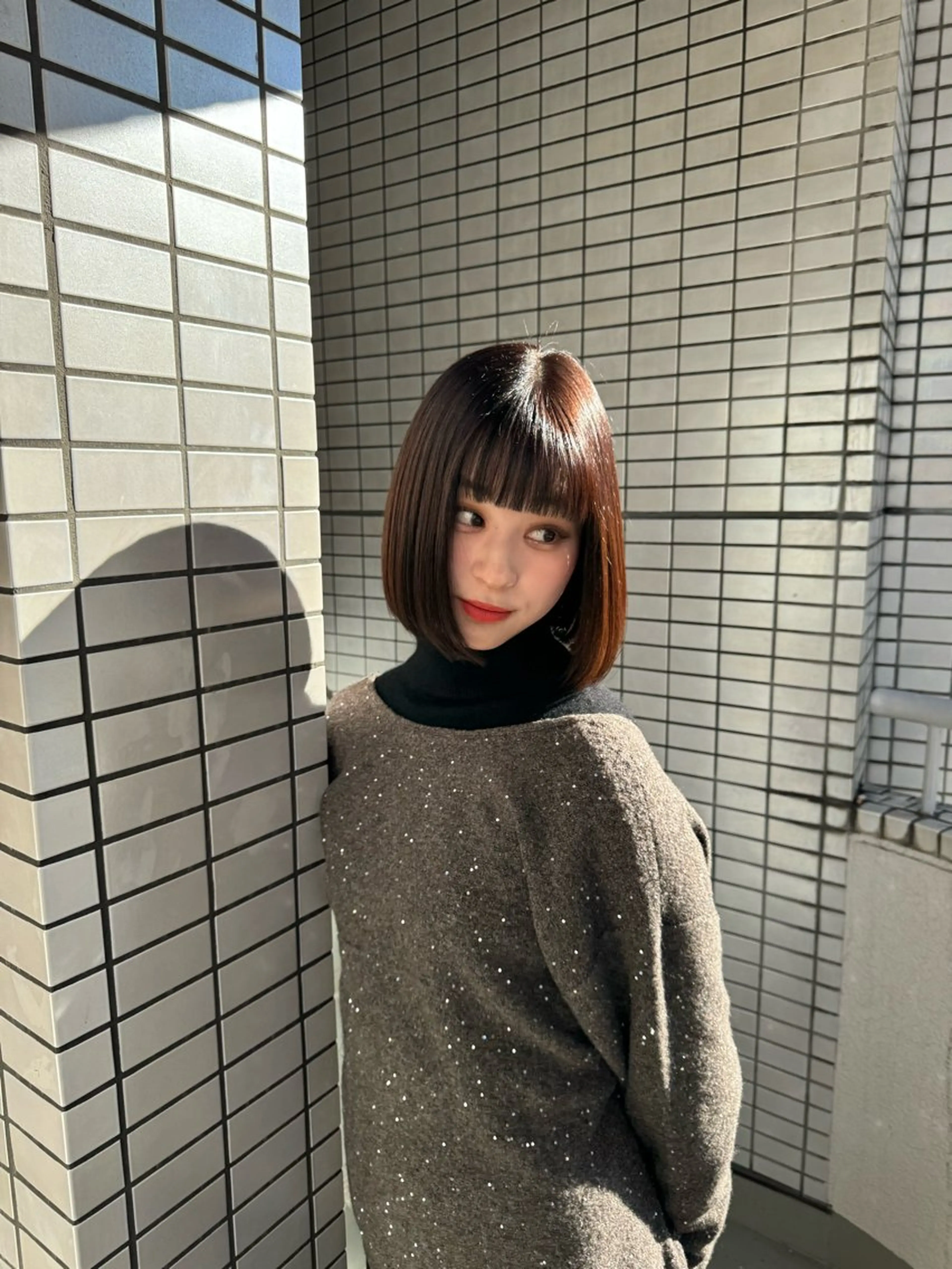 ショート カラー 切りっぱなしボブ ボブ くせ毛 髪質改善 韓国風ヘア カット ヘアカラー 縮毛矯正 トリートメント ボブ/韓国ヘア/縮毛 /髪質改善💠翔平のヘアスタイル