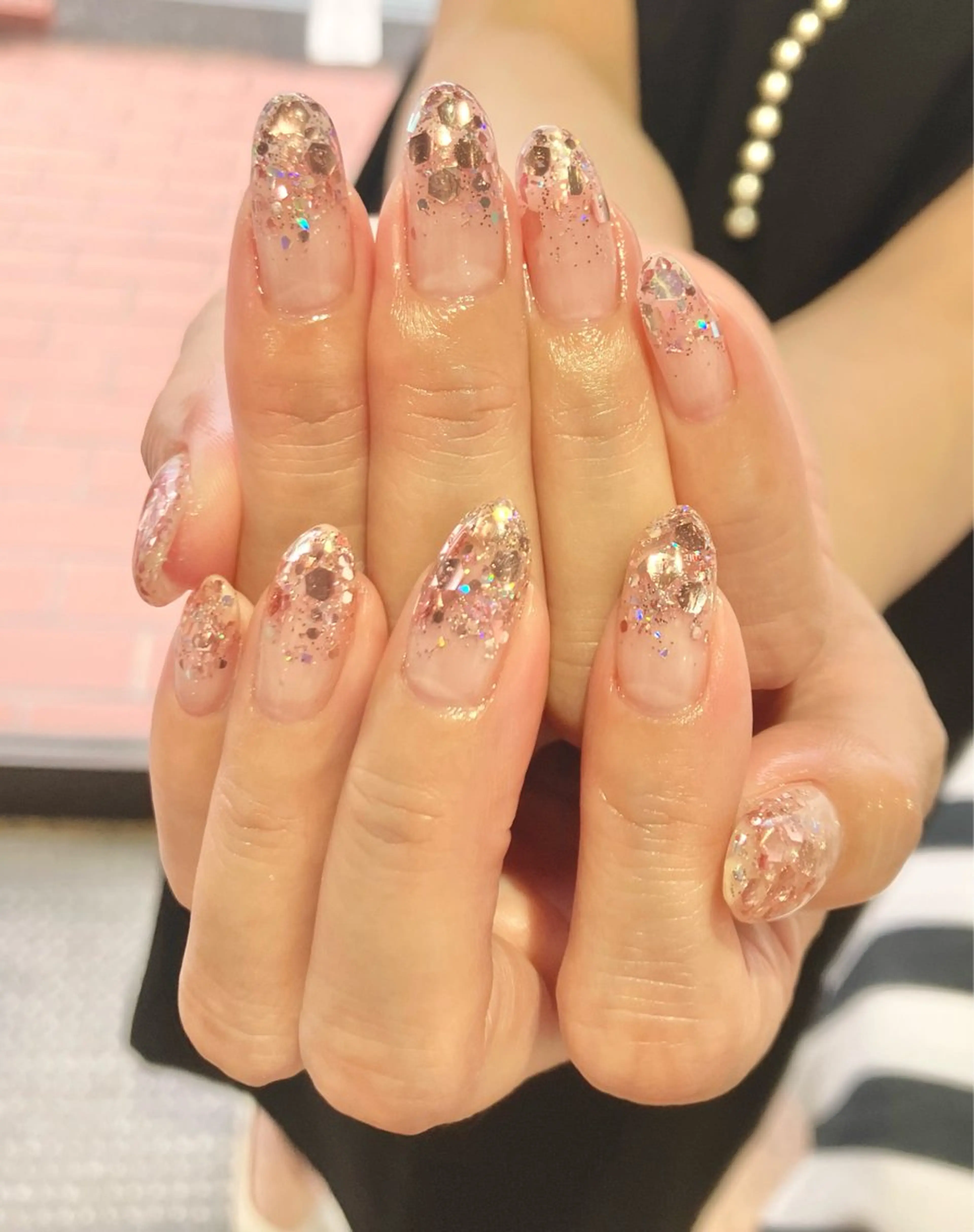 ネイル グラデーション キラキラネイル ラメ(グリッター) nailsister まゆのネイルデザイン
