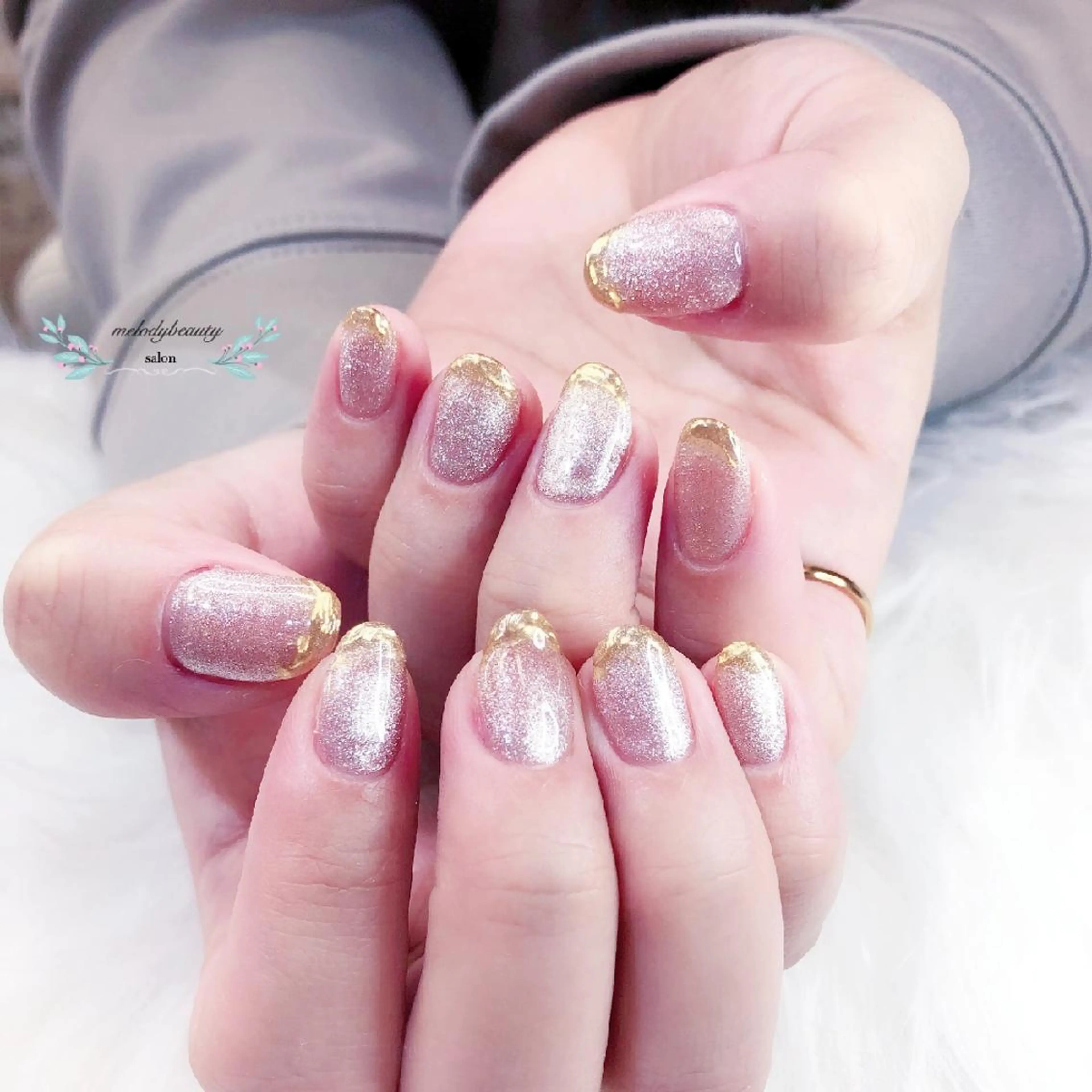 ネイル オーロラネイル ジェルネイル マグネットネイル シンプルネイル ブライダルネイル Melody Nail所属・Melody 3D/スカルプ専門店のネイルデザイン