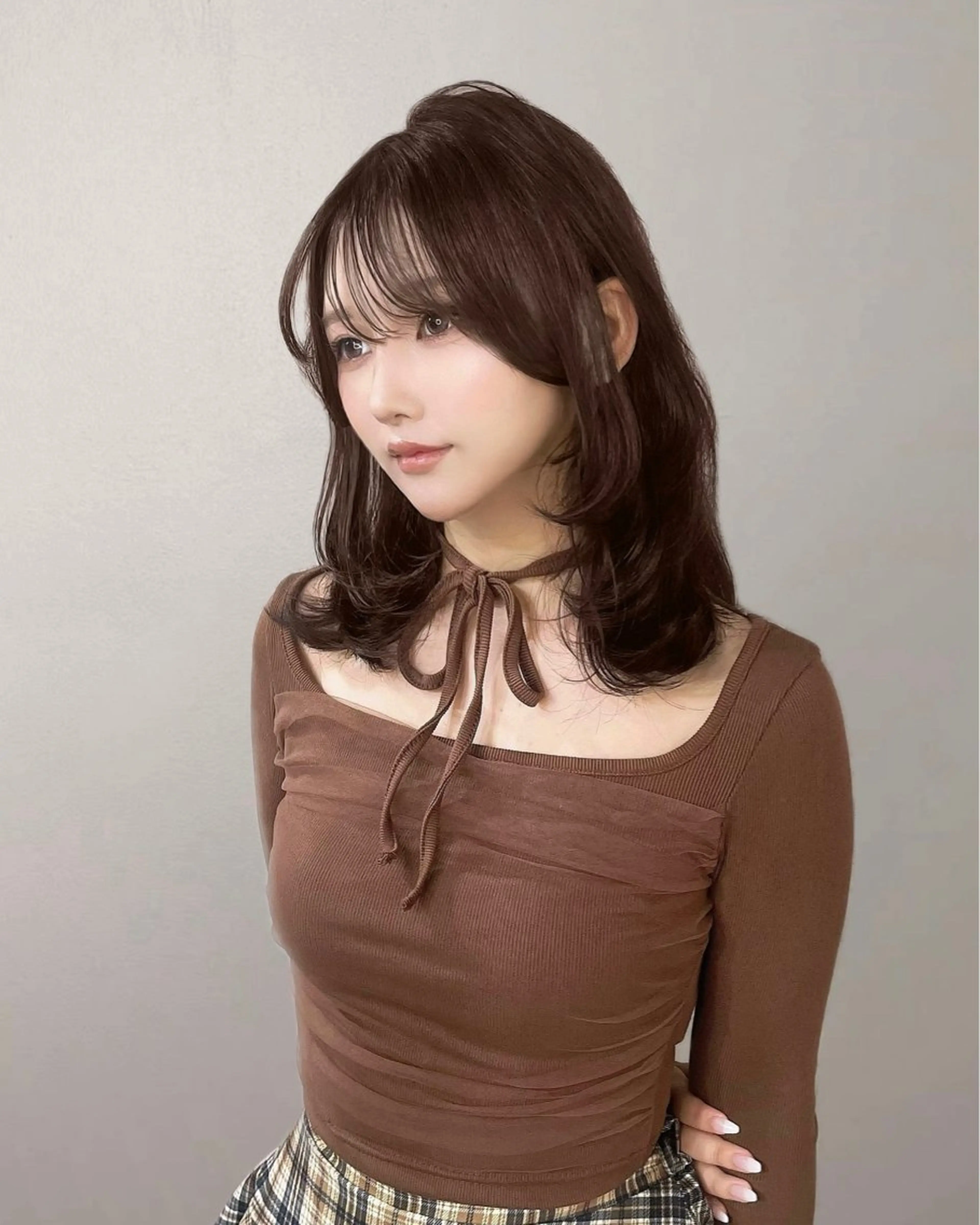 ミディアム カラー カット ヘアカラー トリートメント MIRAC所属・Ryoichi⛓️ 韓国ヘア/ハイトーンのヘアスタイル