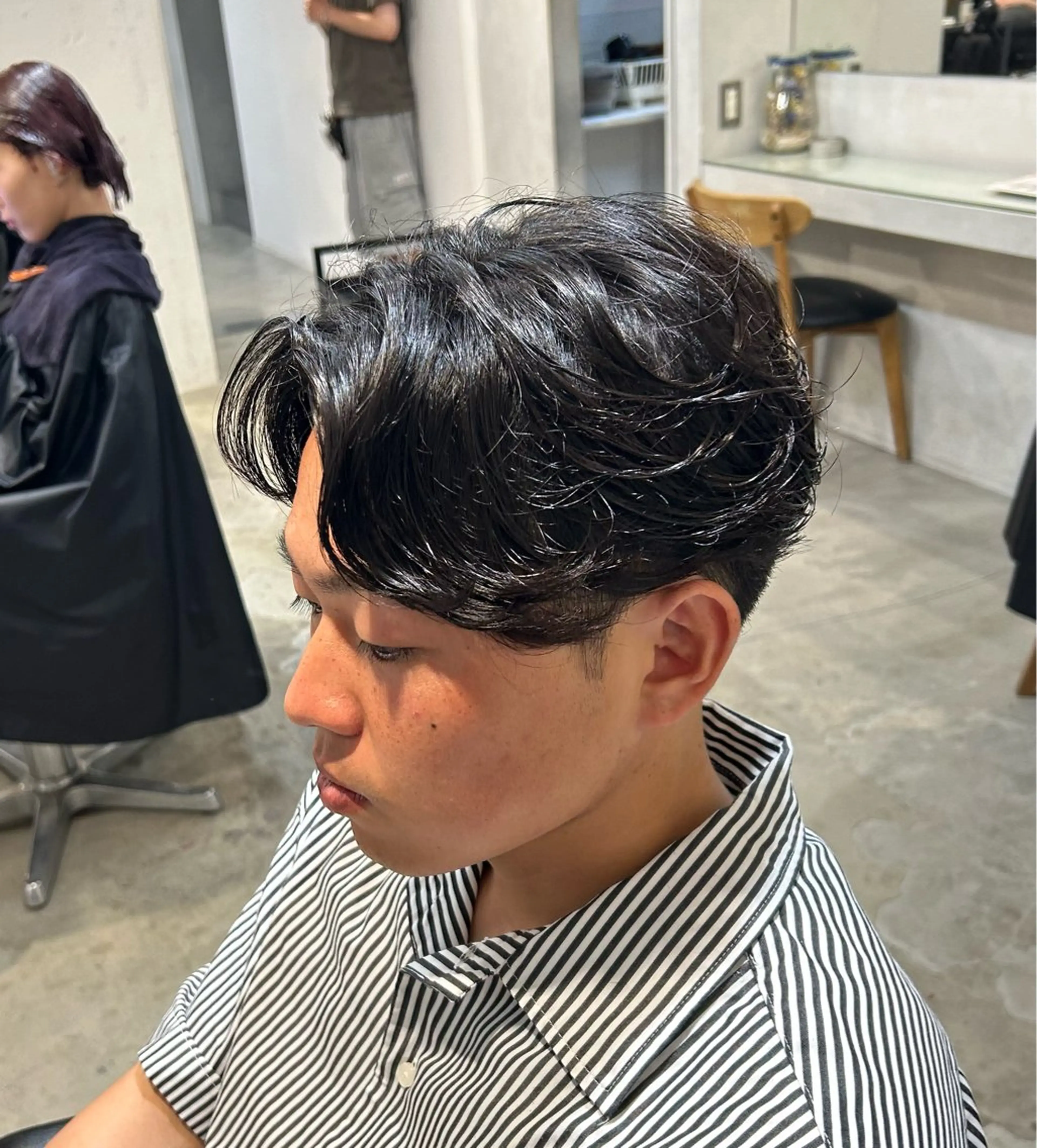 パーマ メンズ カット パーマ 💈メンズパーマの 匠💈曲がる縮毛矯正のヘアスタイル