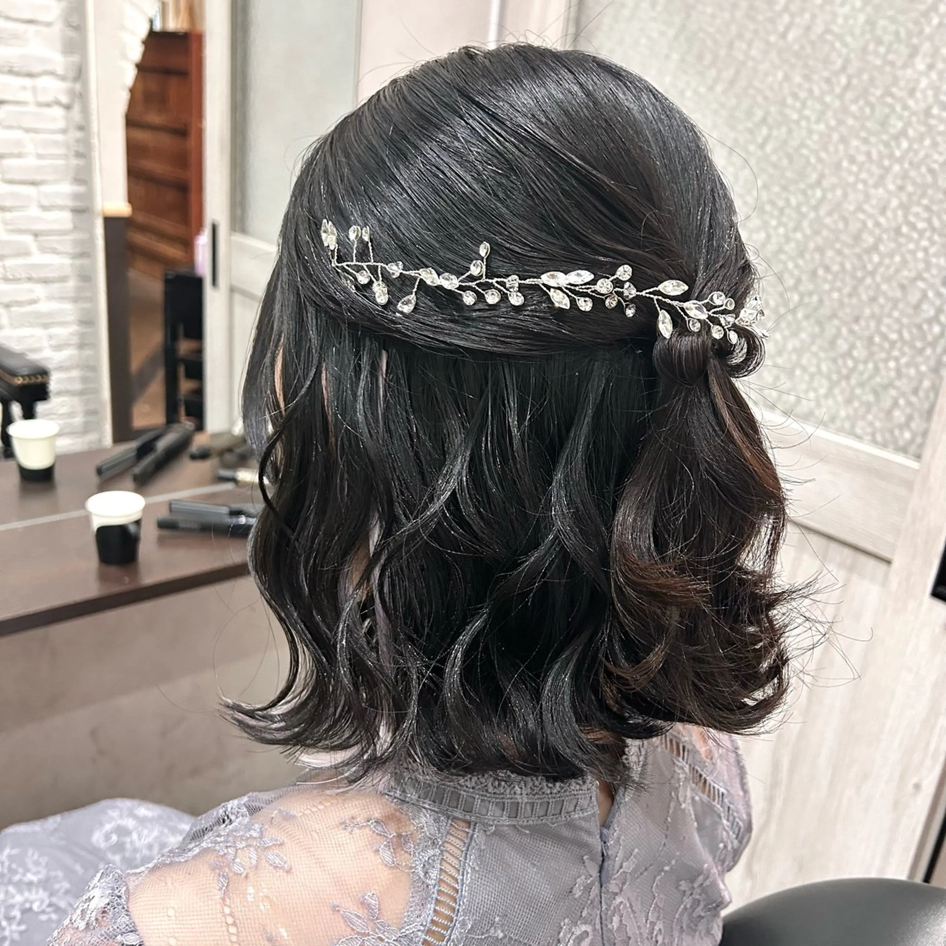 ミディアム ヘアアレンジ ヘアセット 🦄🩵YUNA 🩵🦄のヘアスタイル