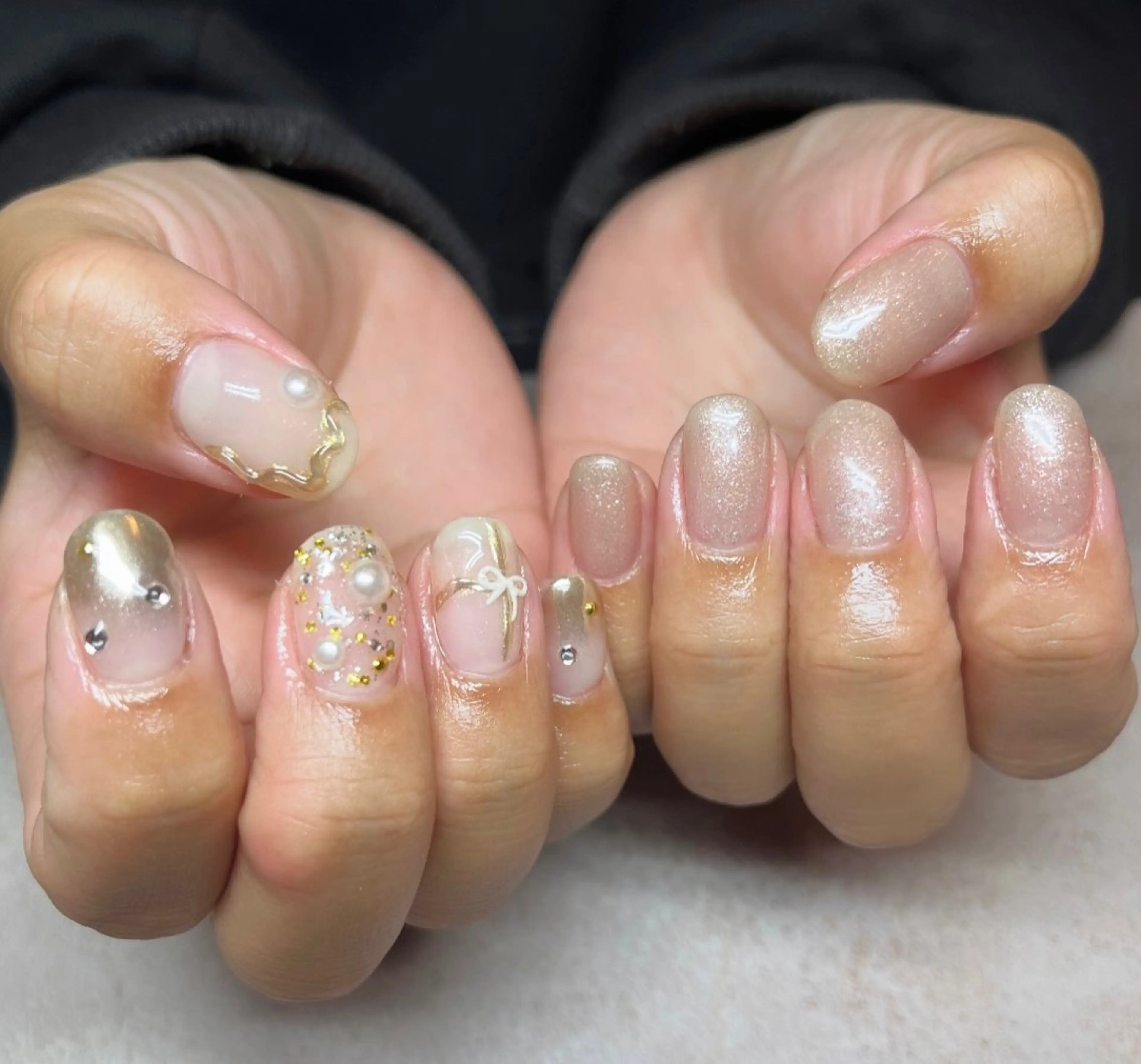 ネイル アートネイル 冬ネイル ハンドネイル HazeGrass NAILのネイルデザイン