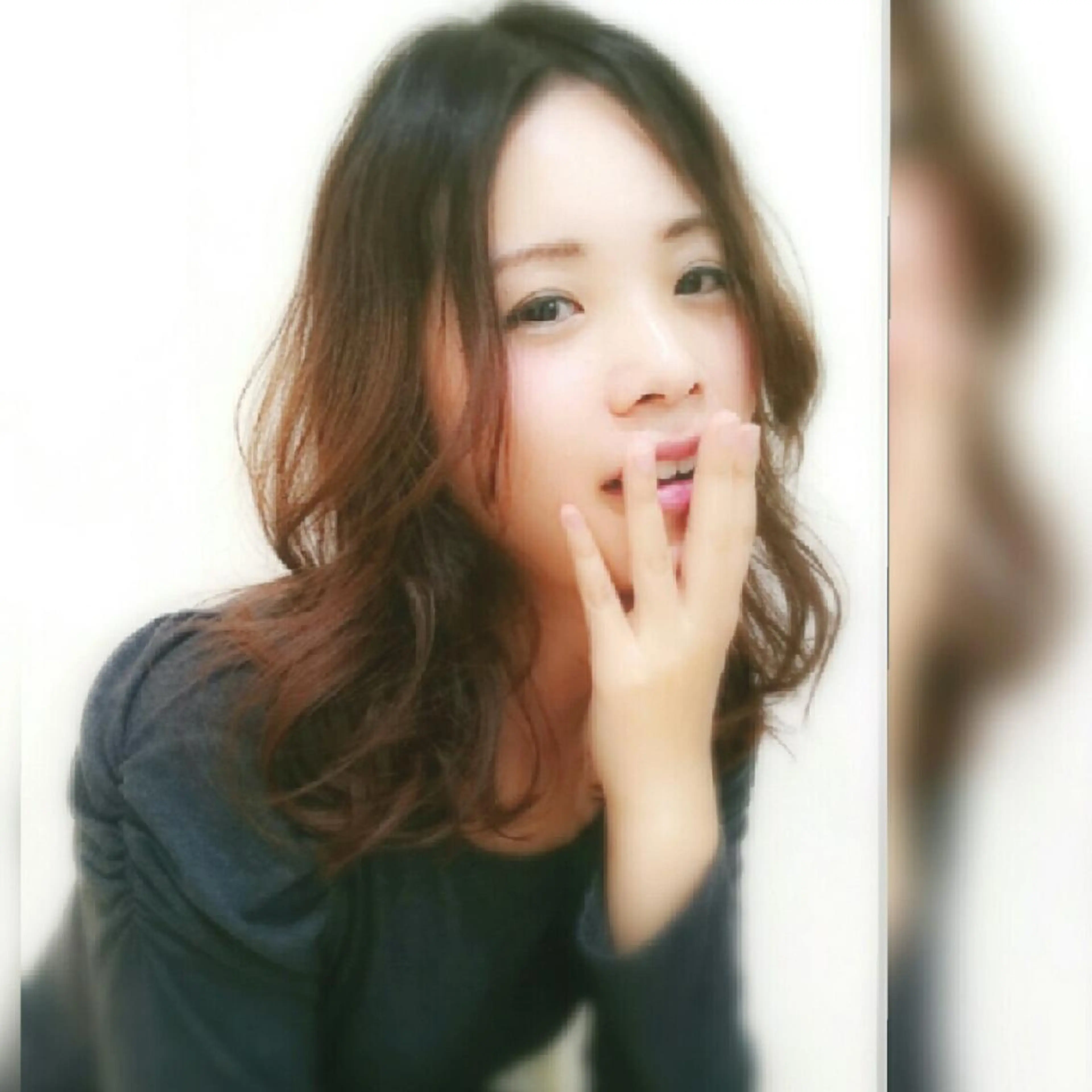 パーマ セミロング カラー ma cherie 三浦直美のヘアスタイル