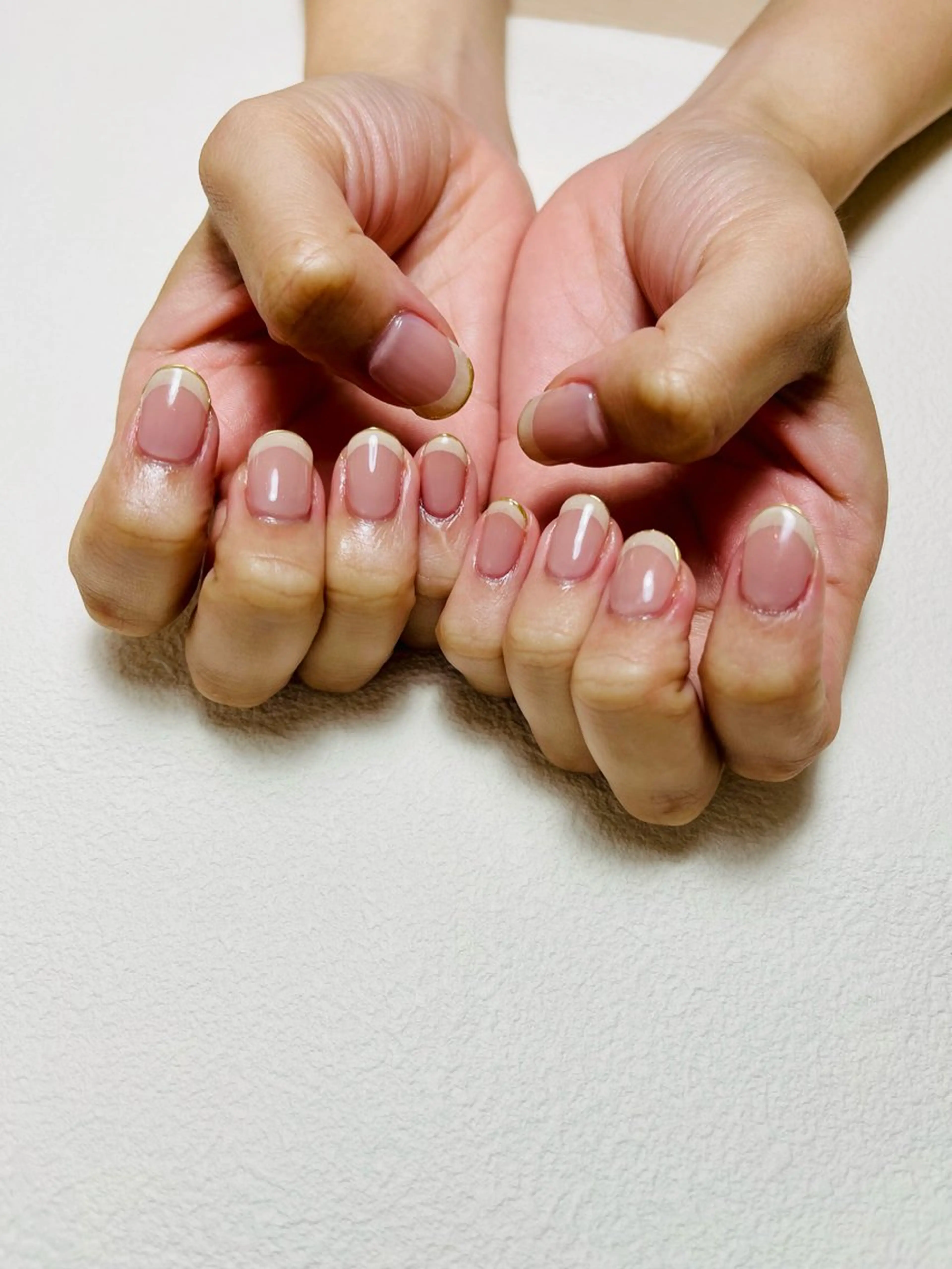 ネイル ダブルフレンチ フレンチネイル ミラーネイル ハンドネイル nail room.のネイルデザイン