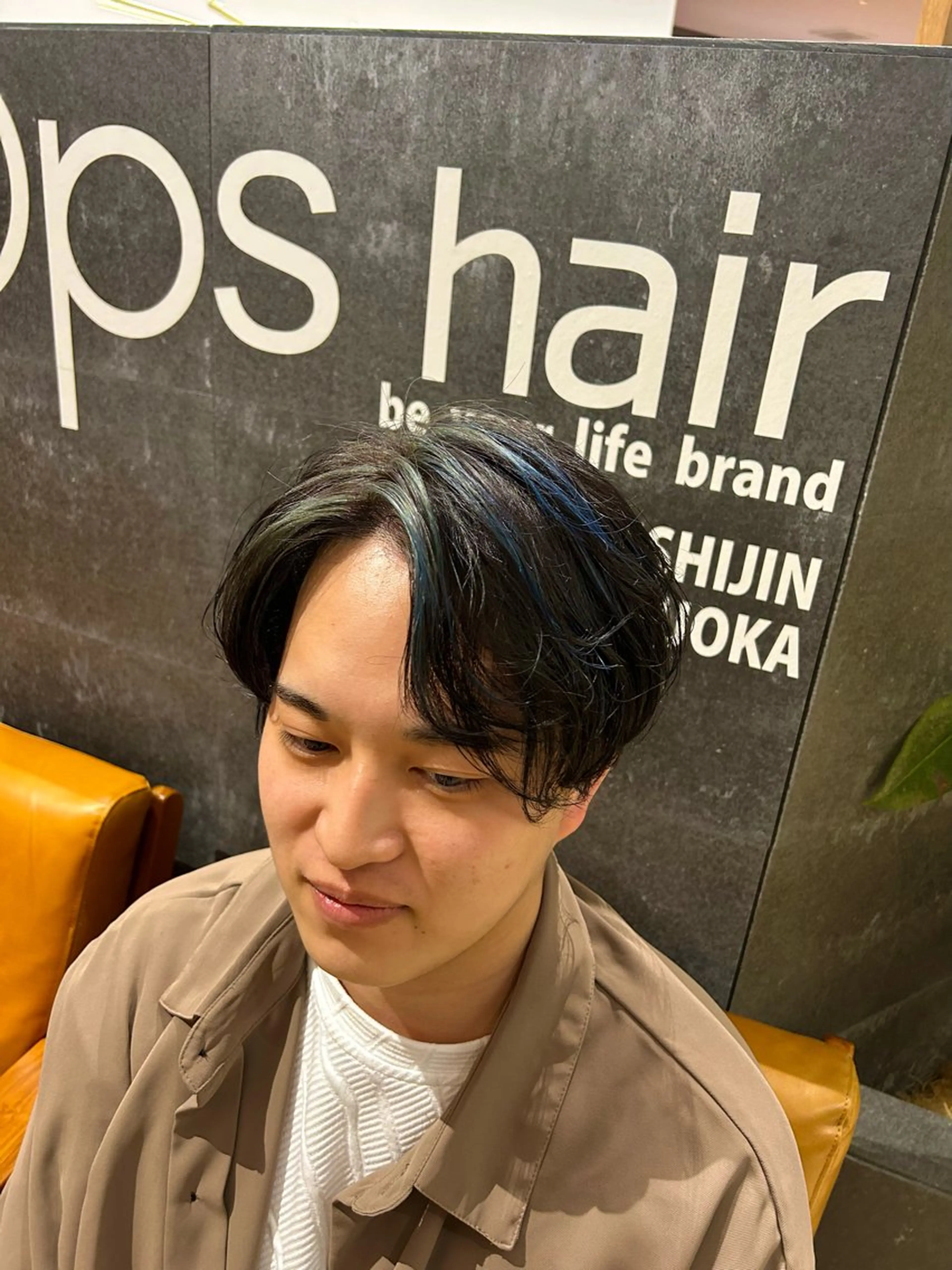カラー ハイライトカラー OPS  hair 西新店所属・藤本 航大のヘアスタイル
