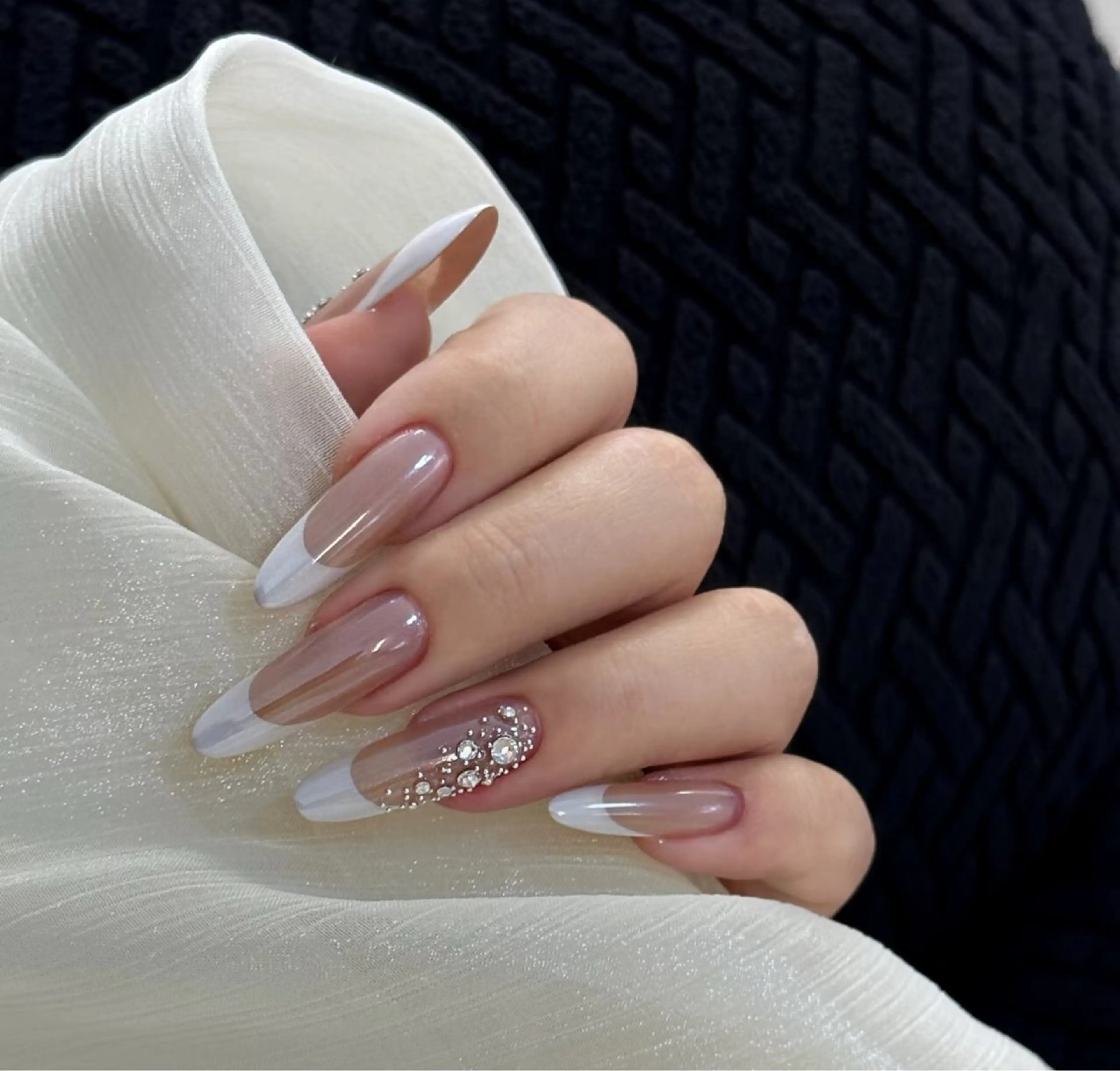 ネイル フットネイル フレンチネイル グラデーション ハート 韓国ネイル ハンドネイル Lynn_ Nailのネイルデザイン