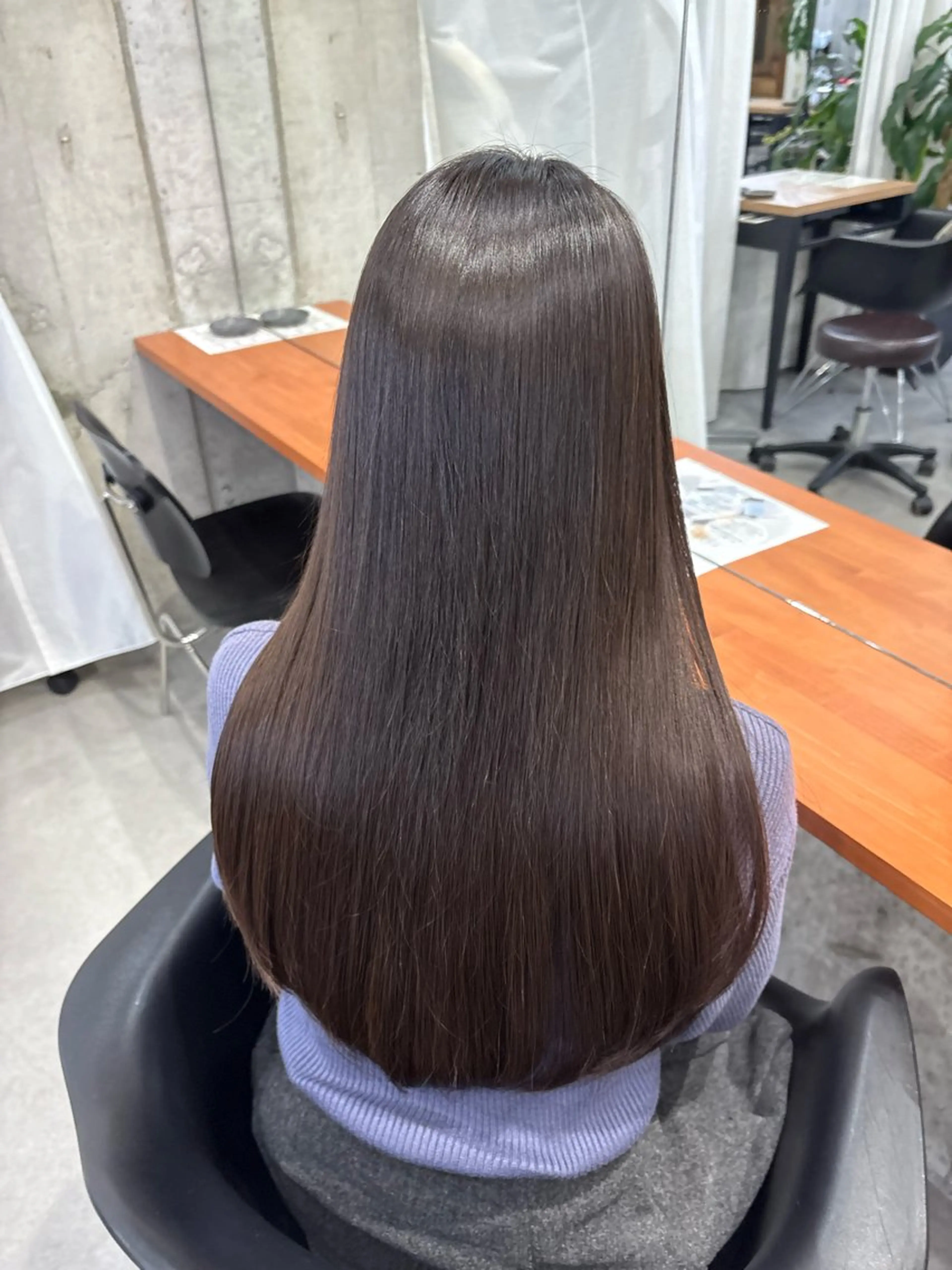 ロング 縮毛矯正 トリートメント 髪質改善／縮毛矯正 関根青葉のヘアスタイル