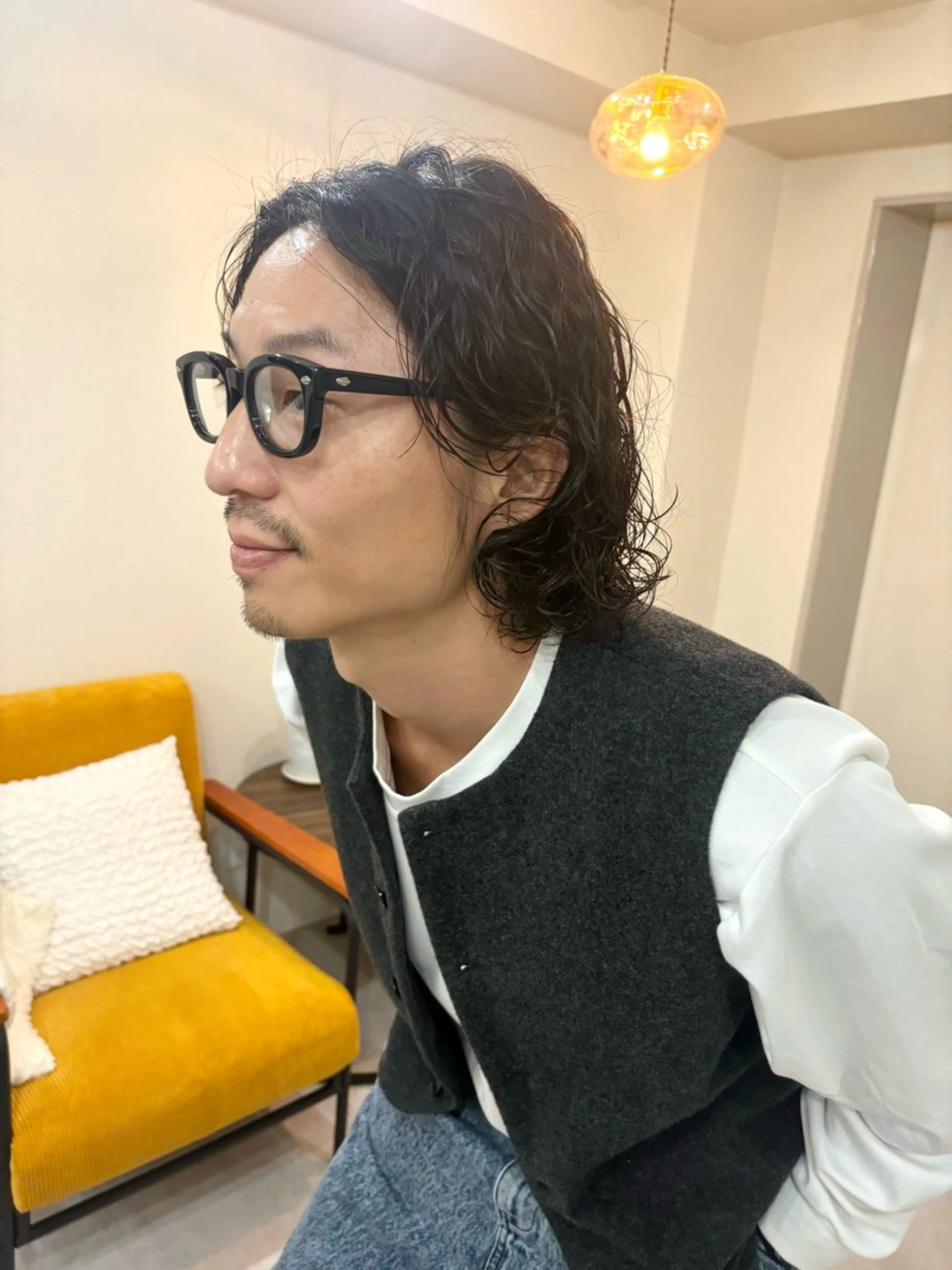 ショート パーマ メンズ メンズパーマ カット パーマ icie所属・大阪ヴィーガンサロン KANAKOのヘアスタイル