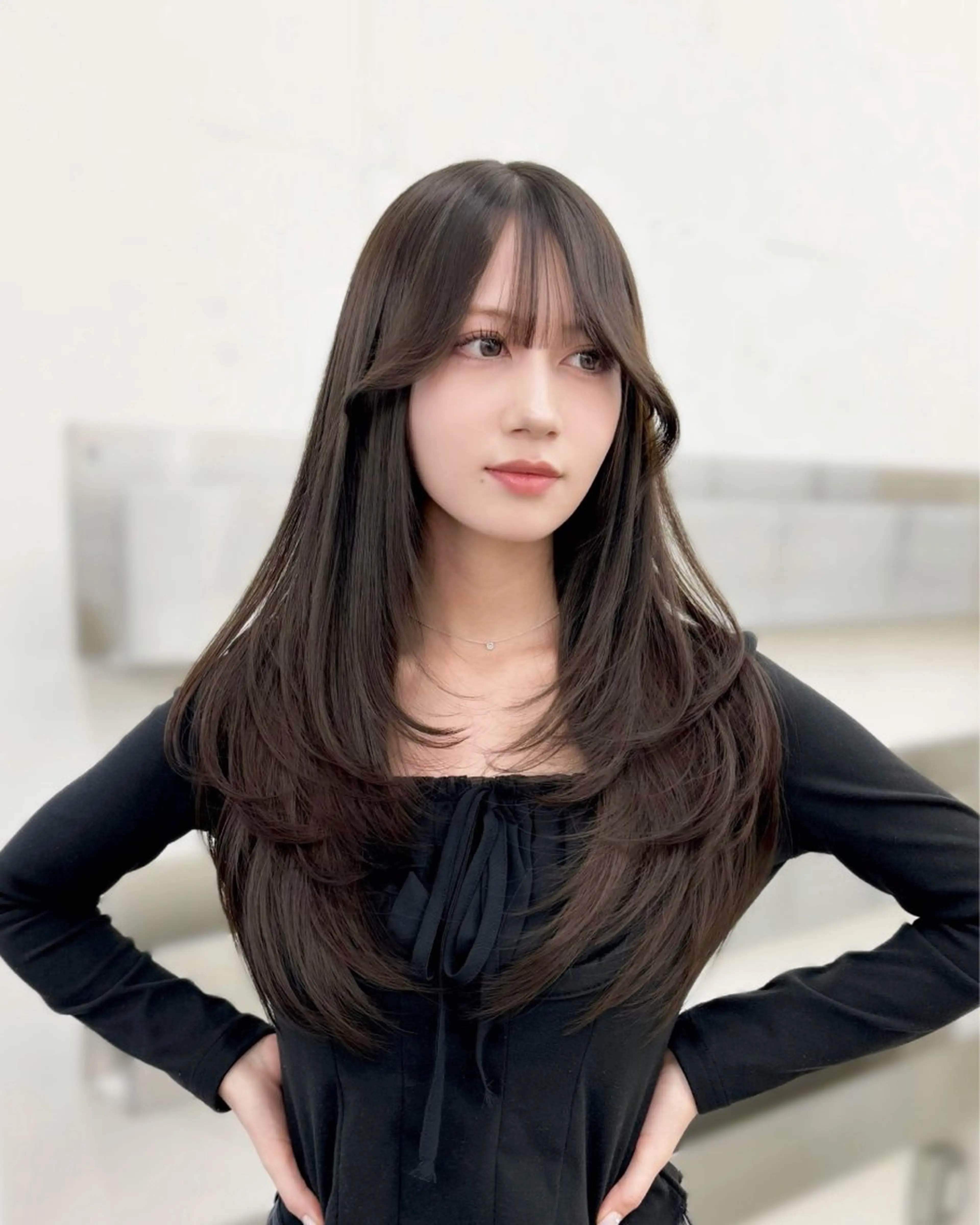 ロング カラー カット ヘアカラー トリートメント 🦋韓国系指名No1 店長/圓山 祐也🦋のヘアスタイル