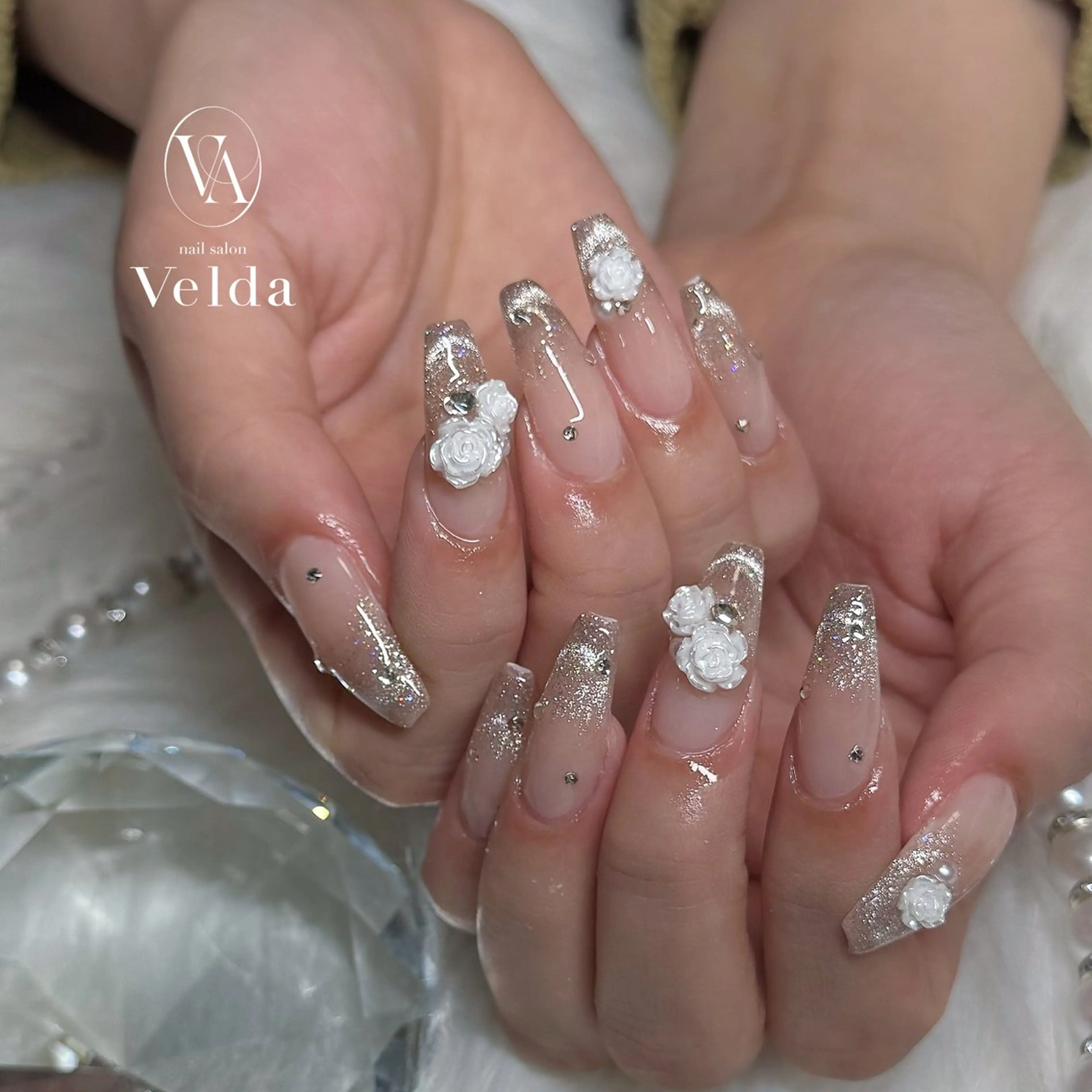 ネイル フレンチネイル グラデーション マグネットネイル マグネットフレンチ 💎スカルプ💎 Velda(ベルダ)のネイルデザイン