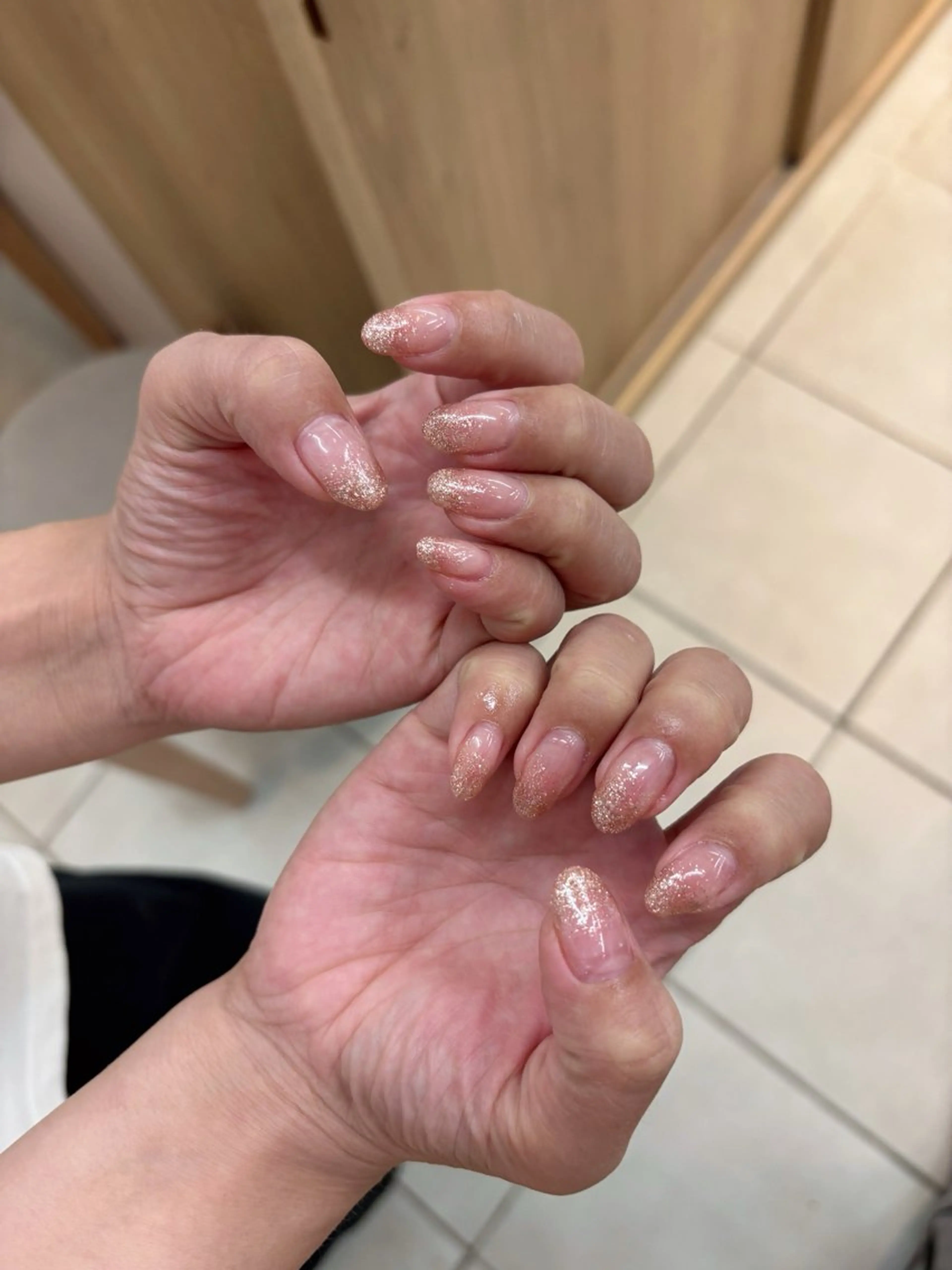 ネイル グラデーション ラメ(グリッター) ラメグラデーション saki nail9のネイルデザイン