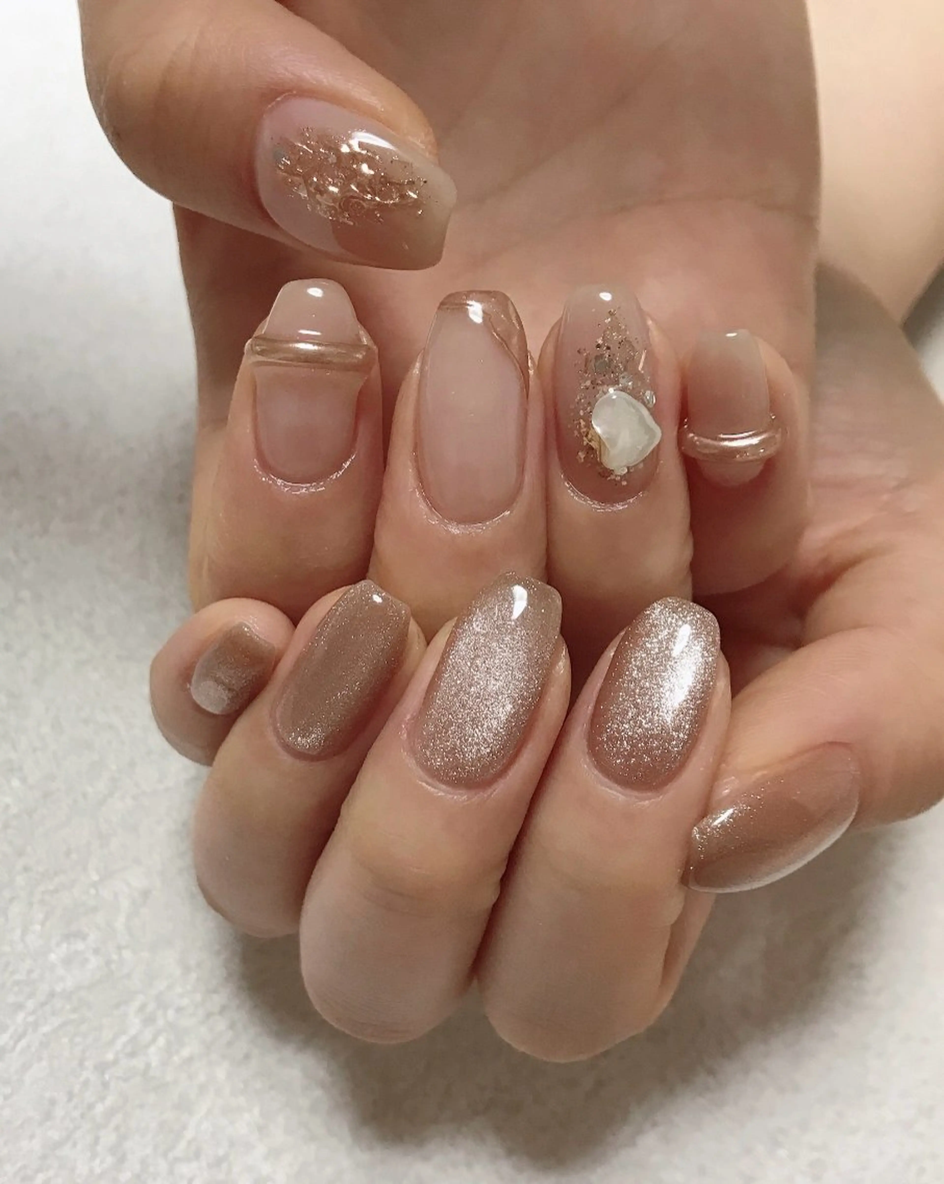 ネイル ジェルネイル ニュアンスネイル オフィスネイル シンプルネイル スクエアネイル ハンドネイル nailroom amyのネイルデザイン