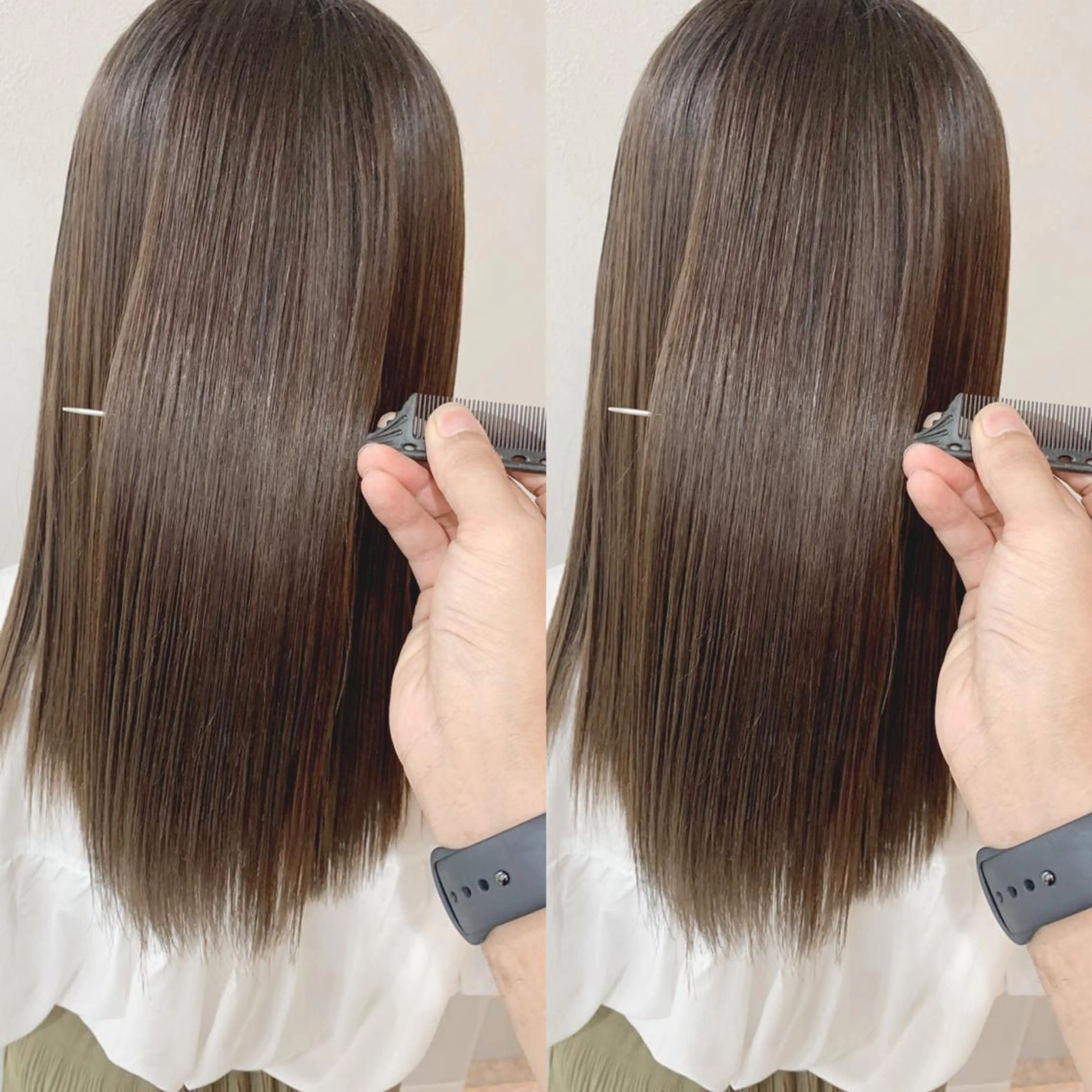 ロング 髪質改善 貸切サロンのヘアスタイル