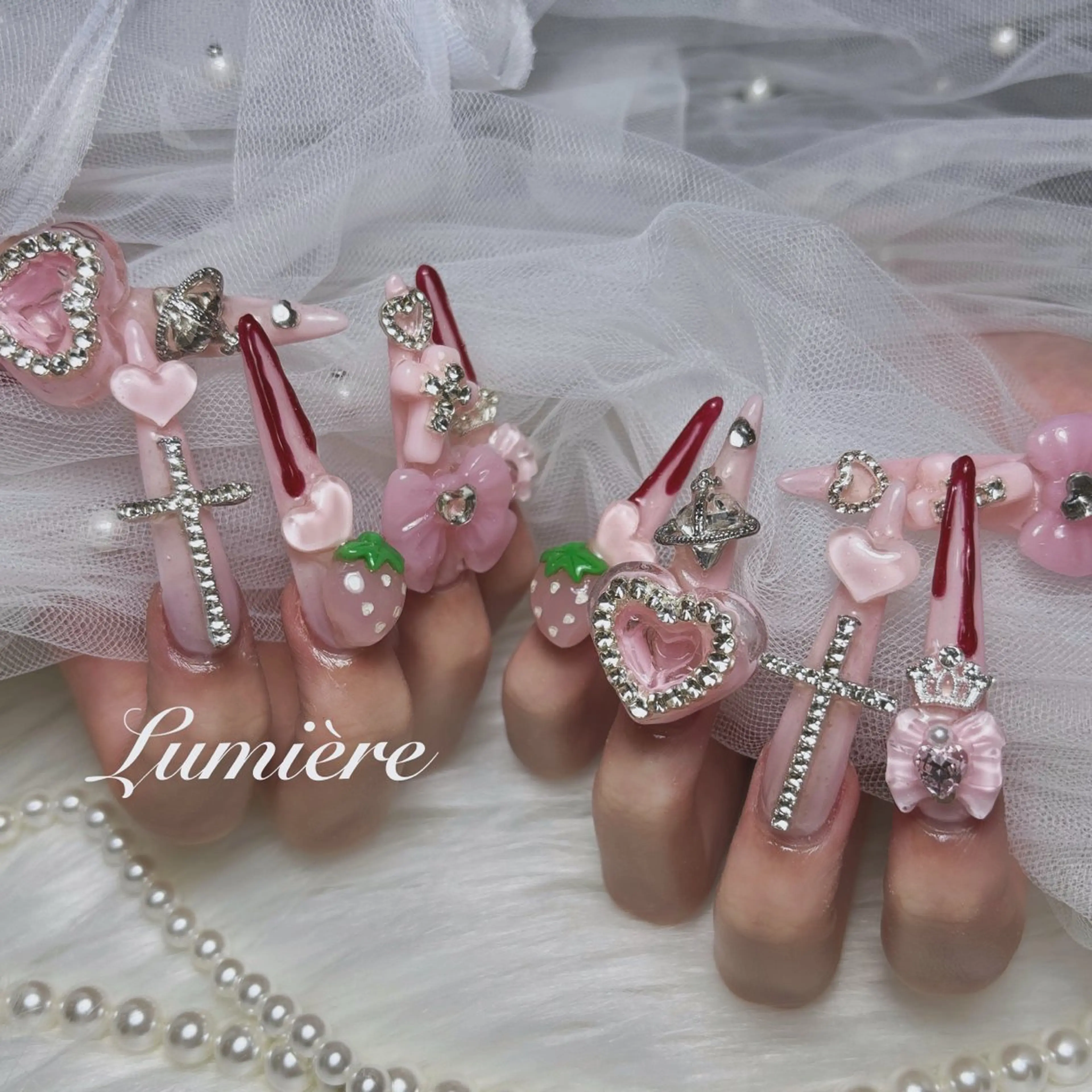 ネイル ロングネイル スーパーロングネイル ハンドネイル Nail salon Lumièreのネイルデザイン