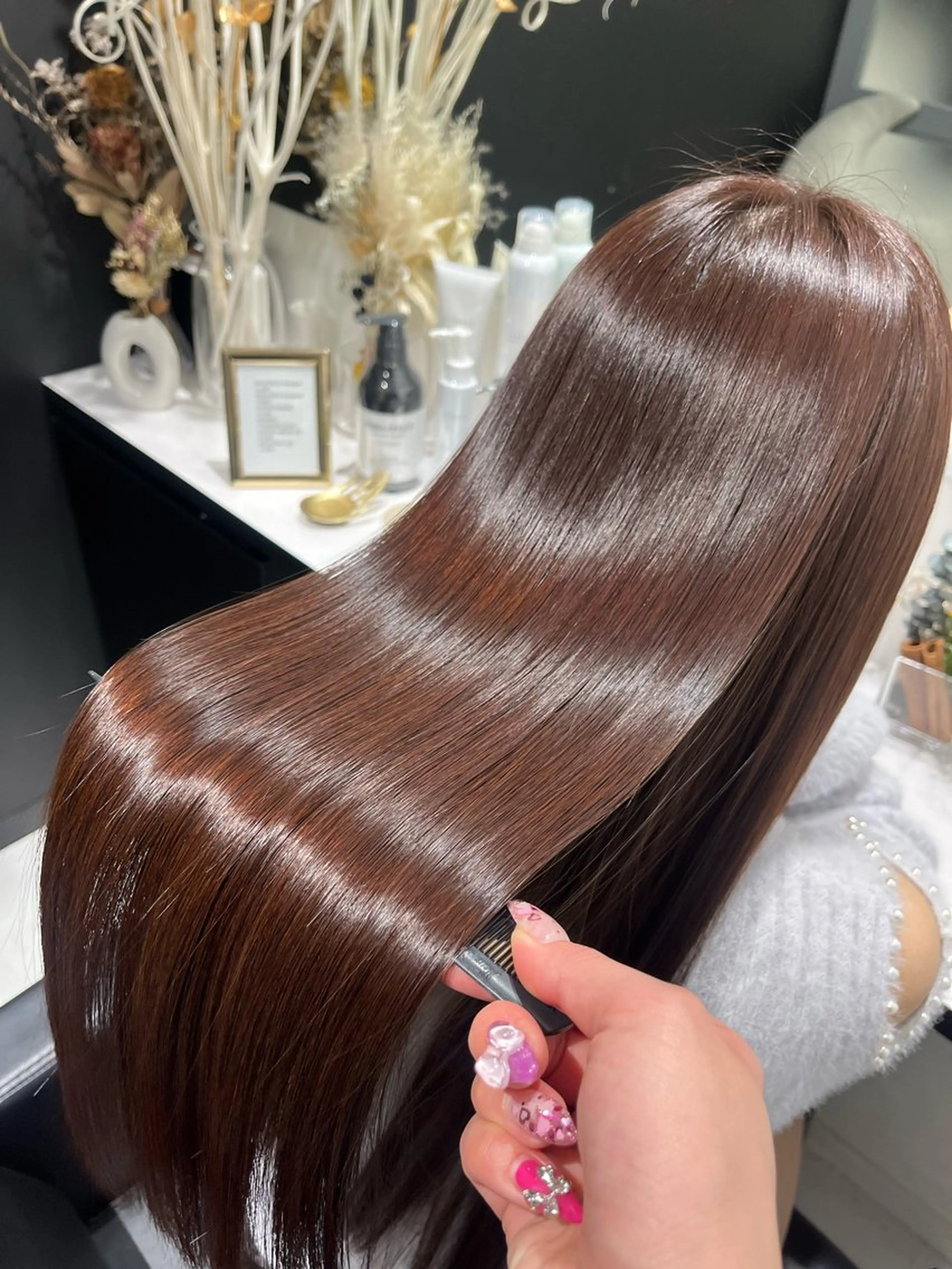 ロング パーマ 縮毛矯正 トリートメント 髪質改善∕艶髪∕ マンツーマン施術のヘアスタイル