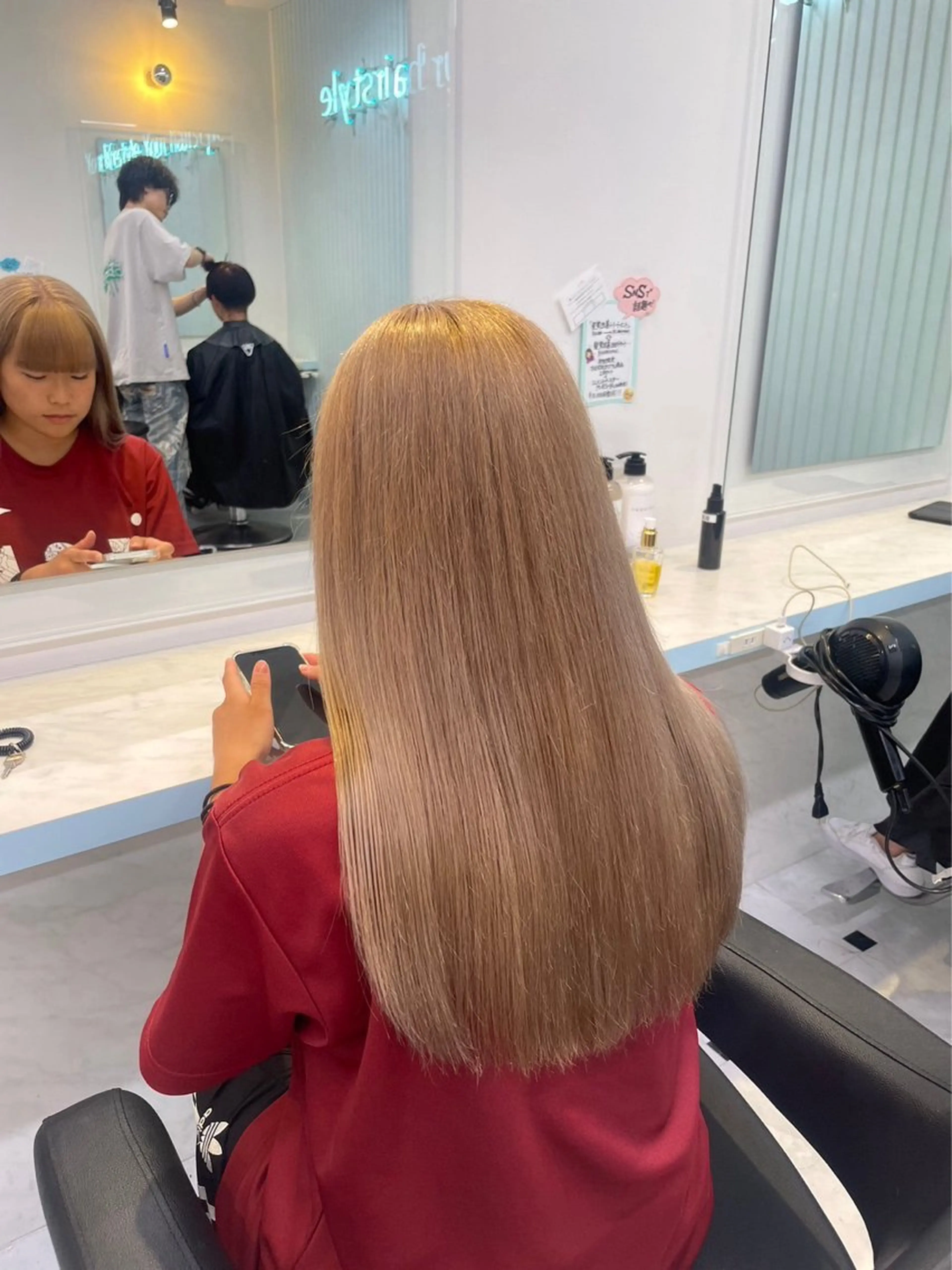 ロング カラー ヘアカラー トリートメント 艶髪グレージュ特化/ CHIKARAのヘアスタイル