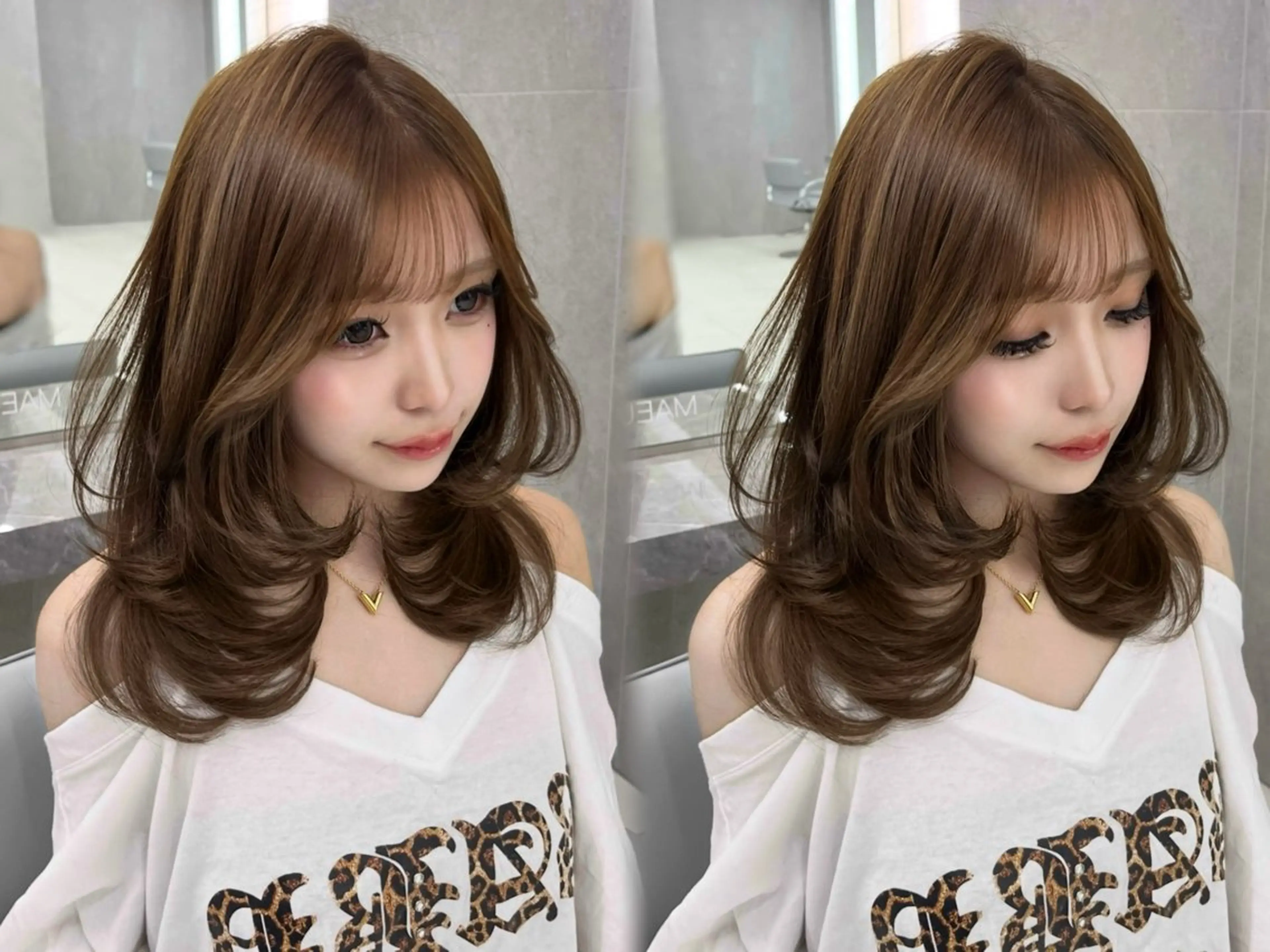 セミロング セミロングレイヤー レイヤーカット MAEUL /shioriのヘアスタイル