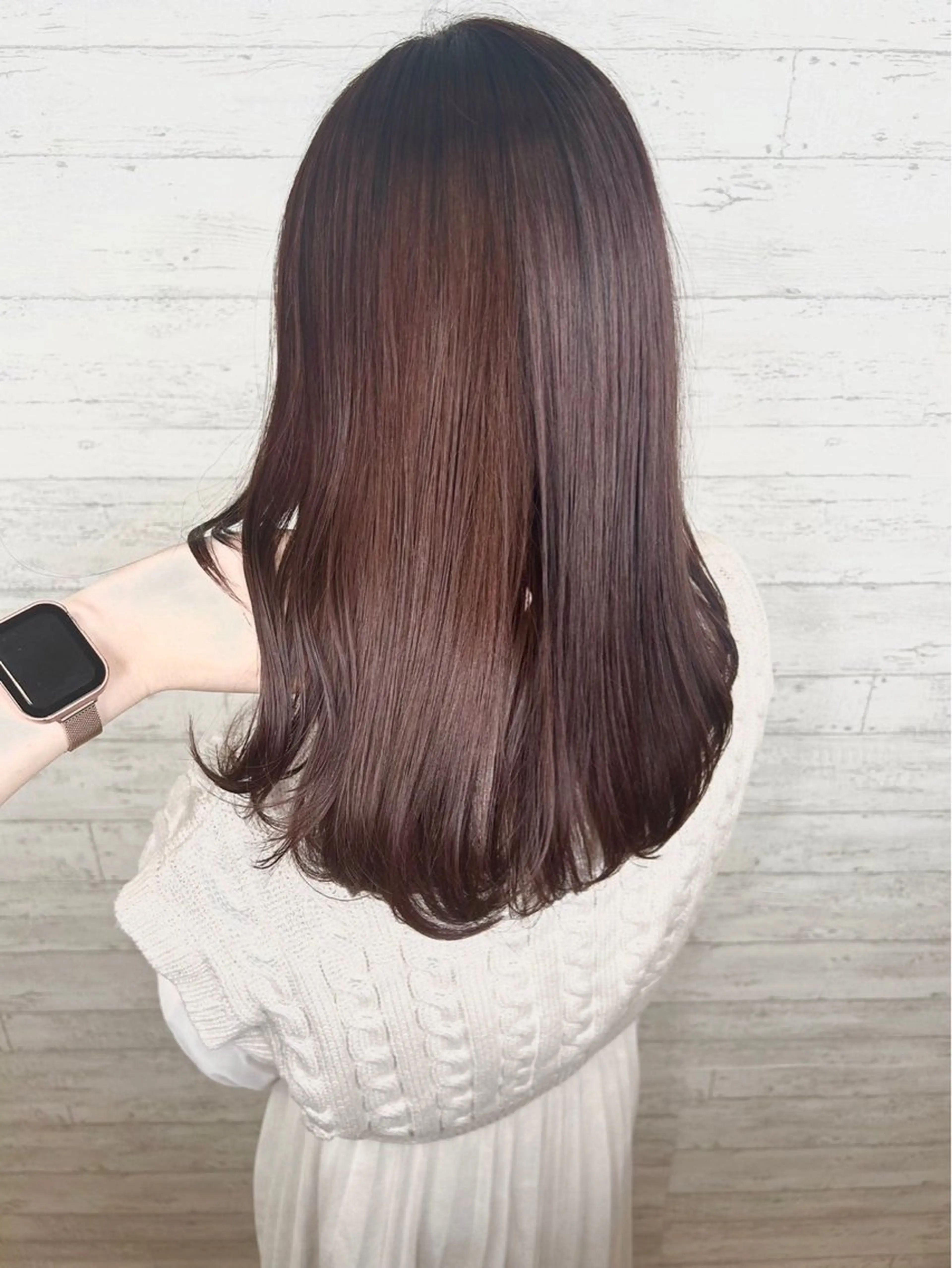 セミロング カラー 小池 穂果/ 府中のヘアスタイル