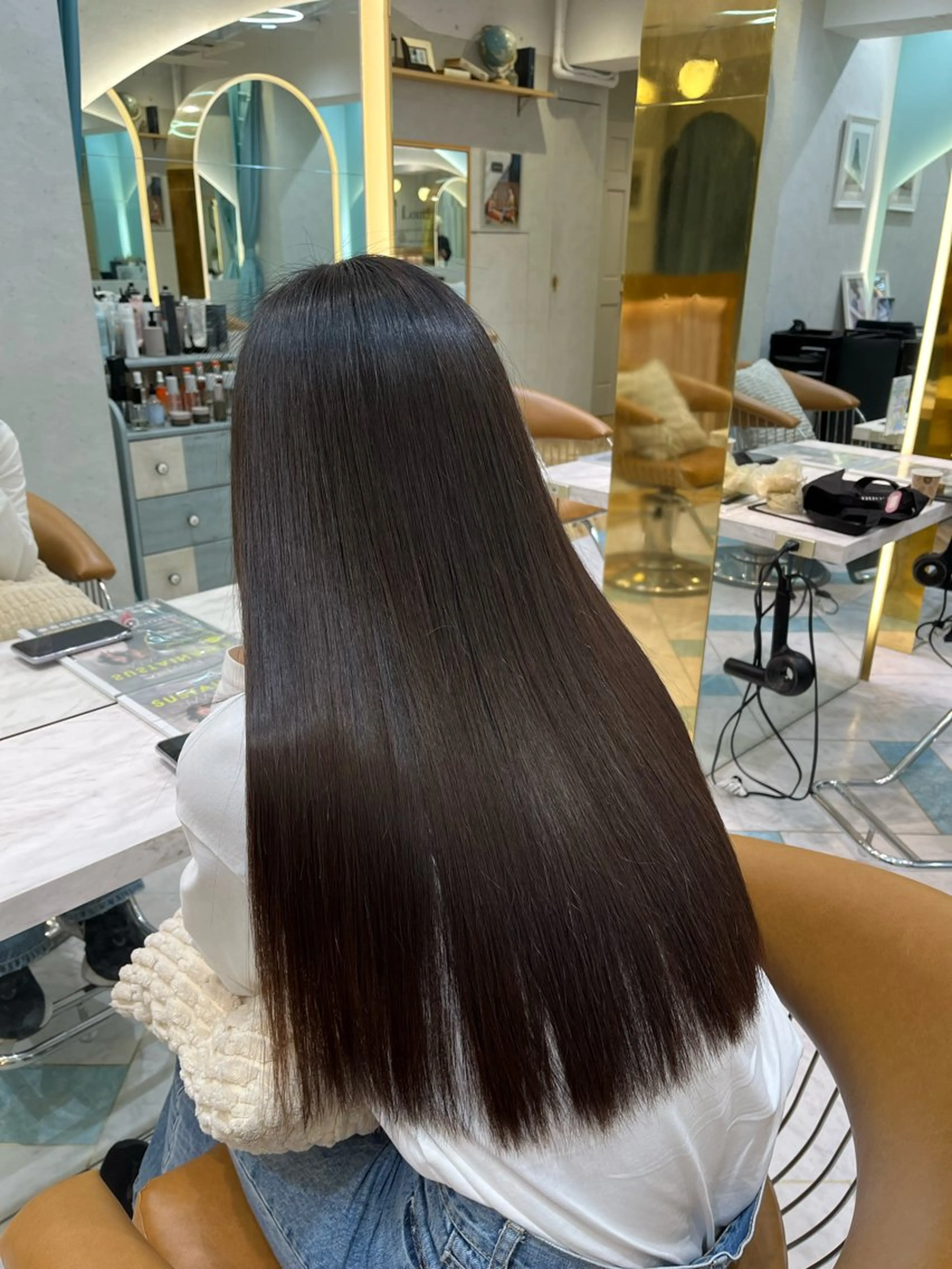 ロング カット 縮毛矯正 トリートメント レイヤー/髪質改善/ 美髪矯正/手塚凌のヘアスタイル