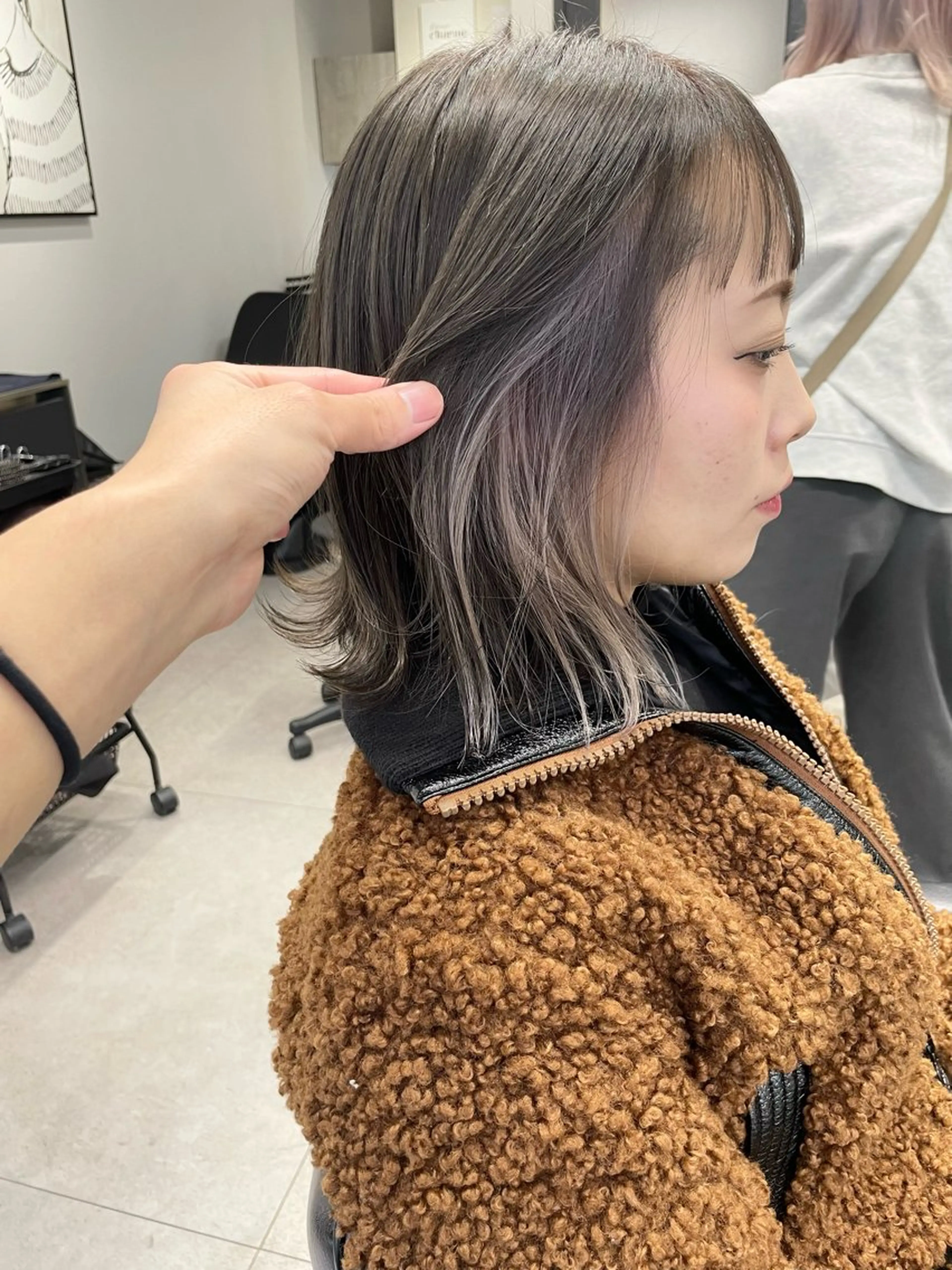 ミディアム カラー ヘアカラー トリートメント 髪質改善will hairdesignのヘアスタイル