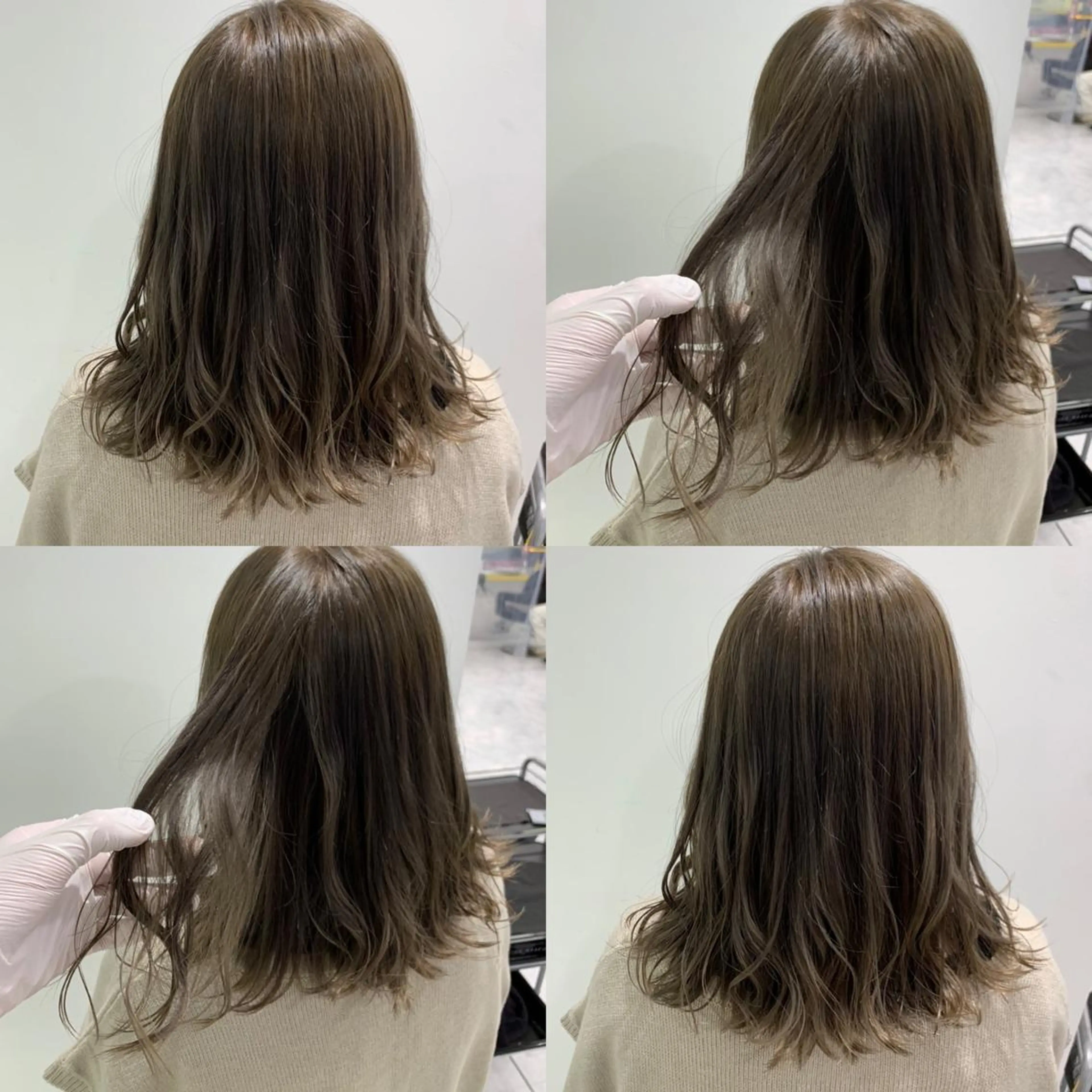 ミディアム ヘアカラー トリートメント ヘッドスパ ヘアセット 🌿透明感カラー‪ 縮毛矯正✨かずきのヘアスタイル