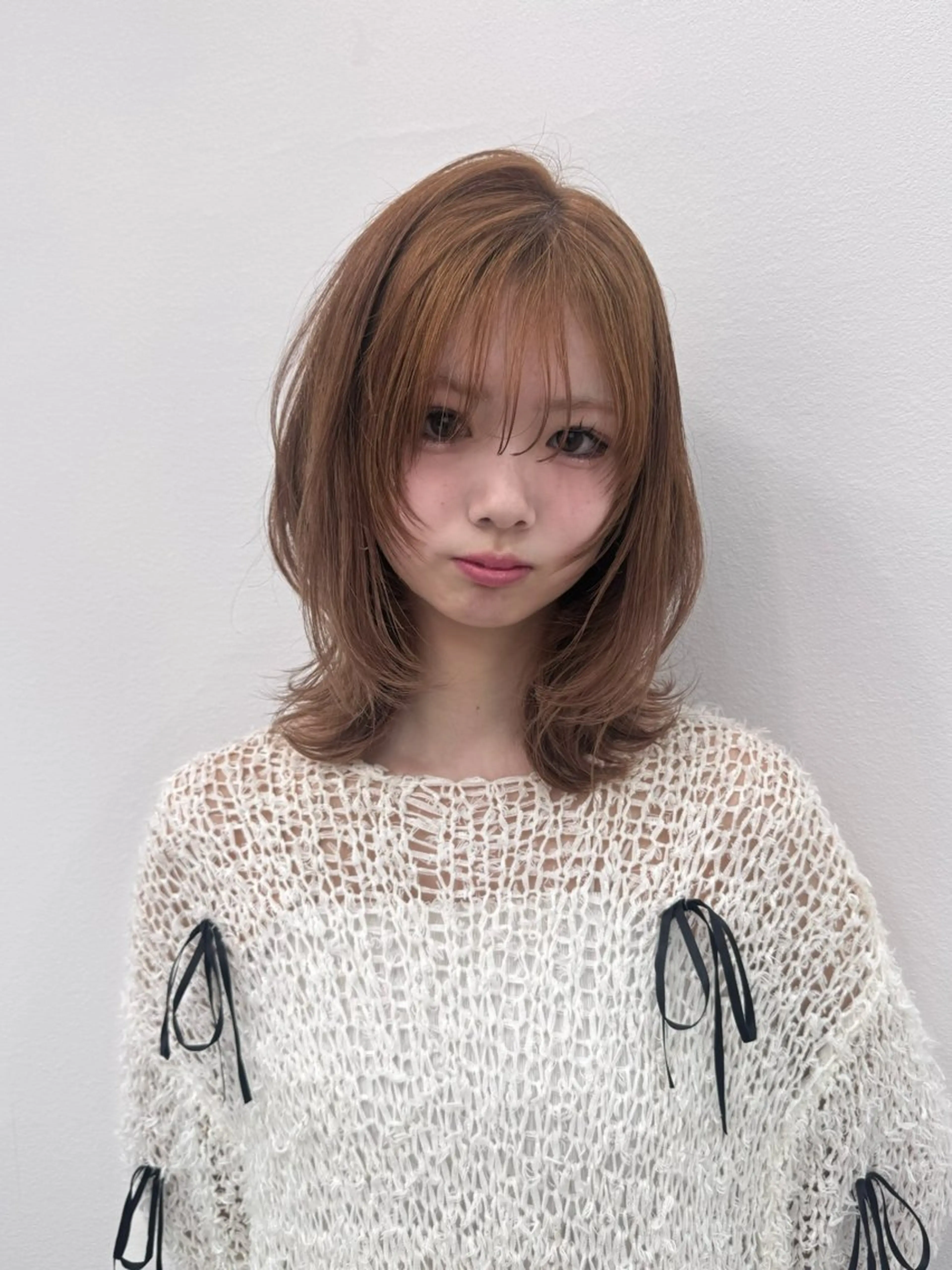 ミディアム カット ヘアカラー sora/ 暖色カラー🌷のヘアスタイル