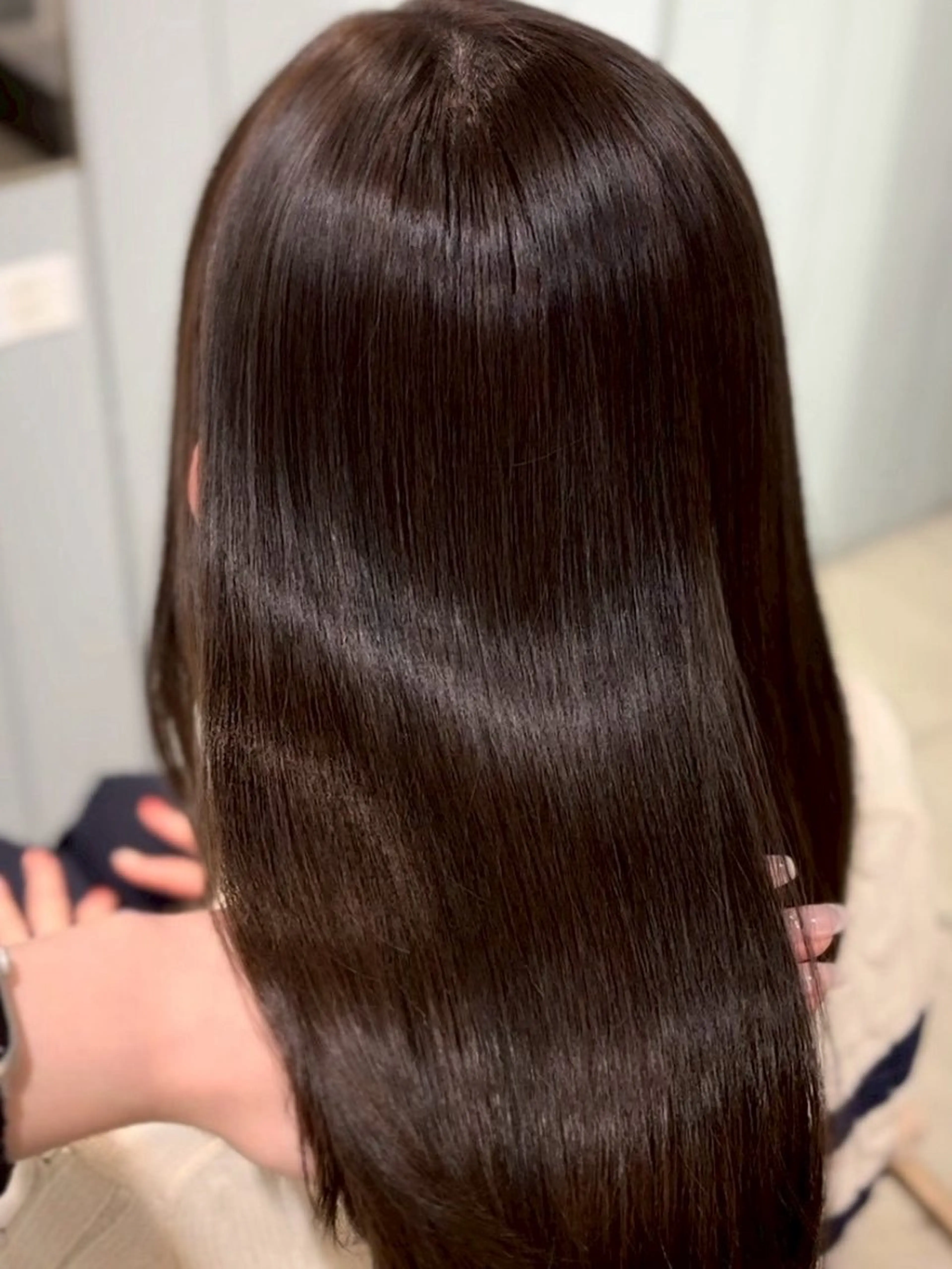 ミディアム カラー 縮毛矯正 ヘアカラー 縮毛矯正 トリートメント 美髪縮毛矯正/髪質 改善/Lecielのヘアスタイル