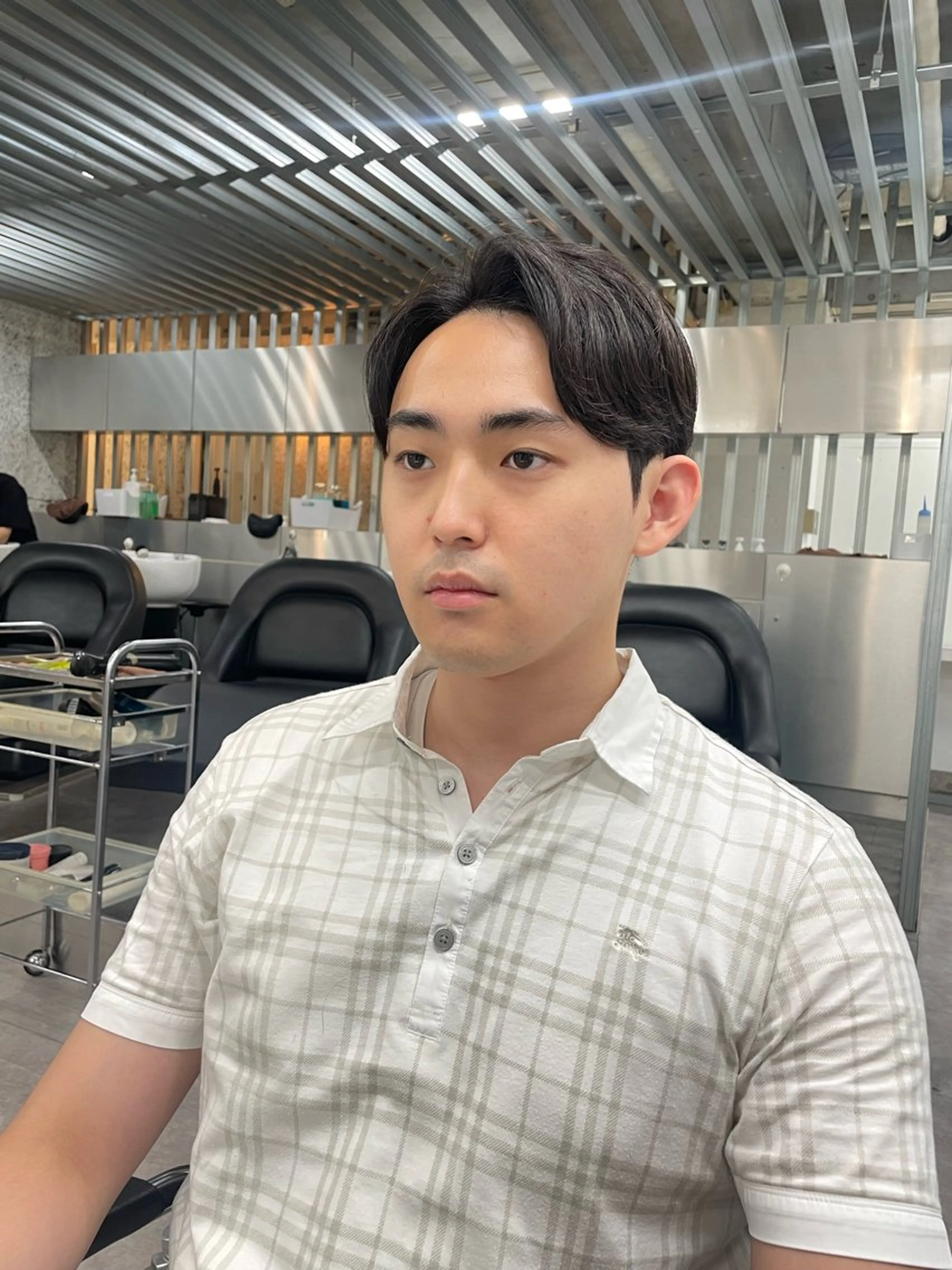 ショート メンズ センターパート メンズ韓国風 韓国風ヘア fifth /鈴木あづさのヘアスタイル