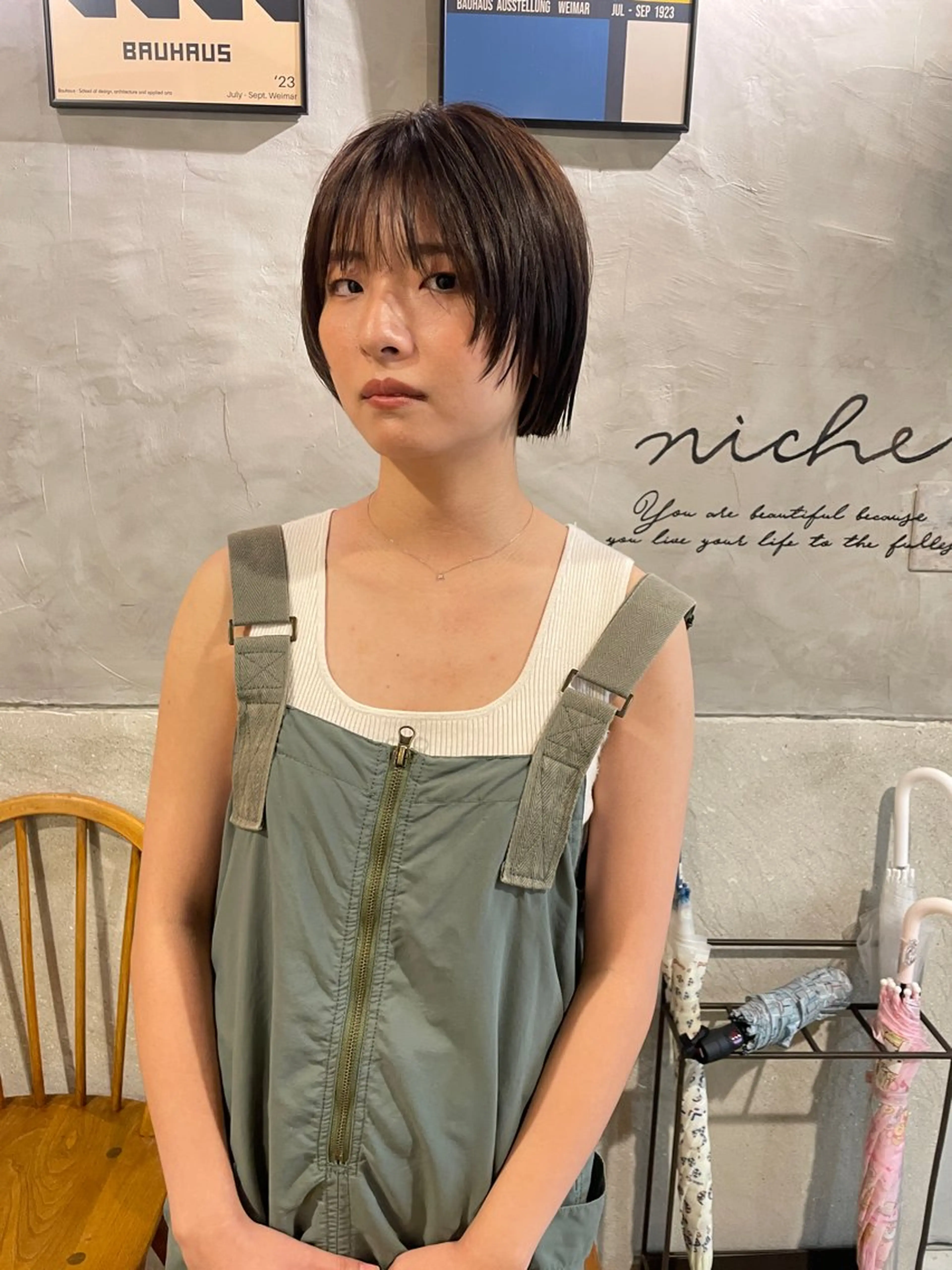 ショート カラー カット ヘアカラー トリートメント さの あやねのヘアスタイル