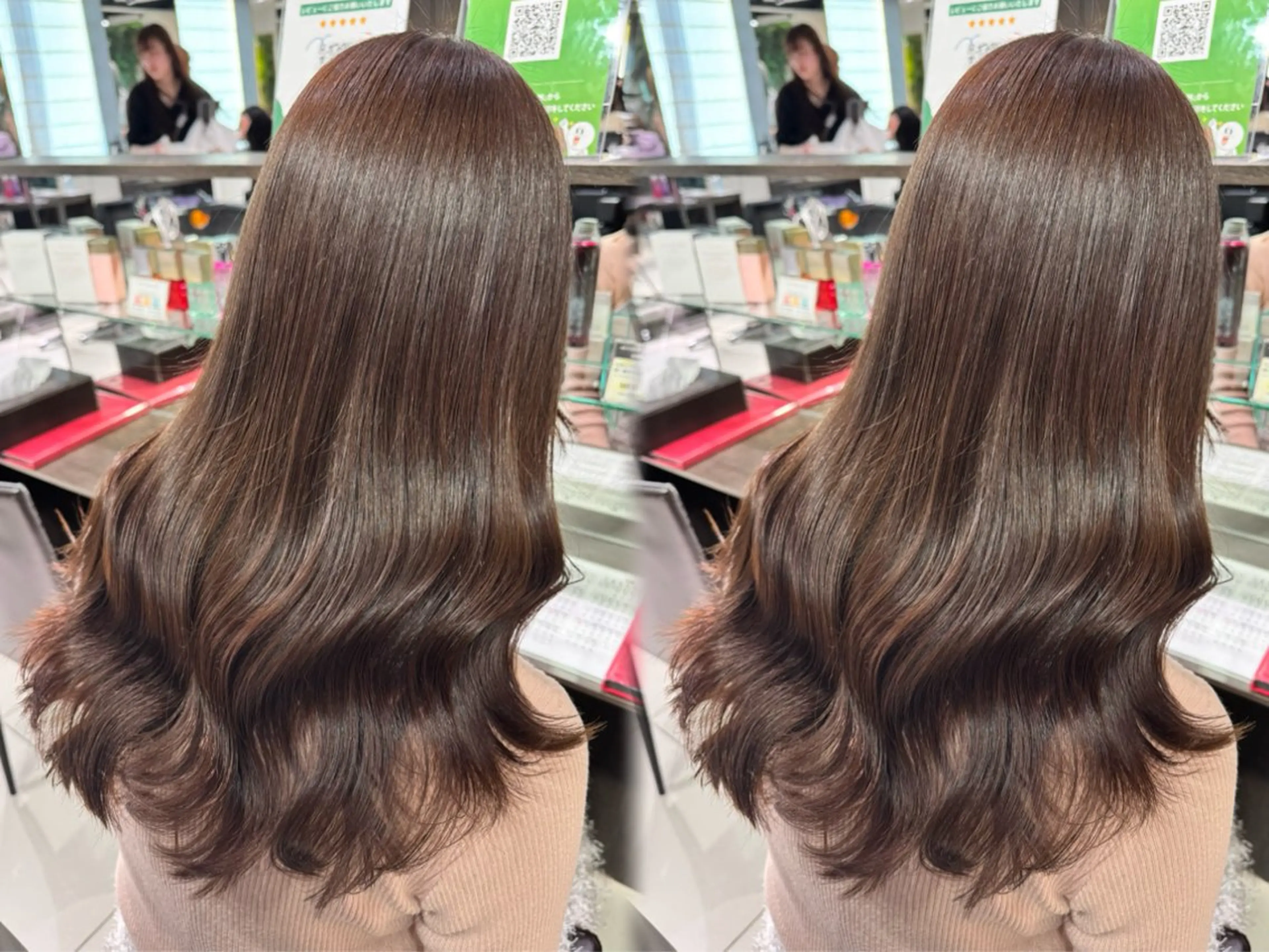 ロング カラー ヘアカラー トリートメント 縮毛矯正・癒し ヘッドスパ🧸心菜のヘアスタイル