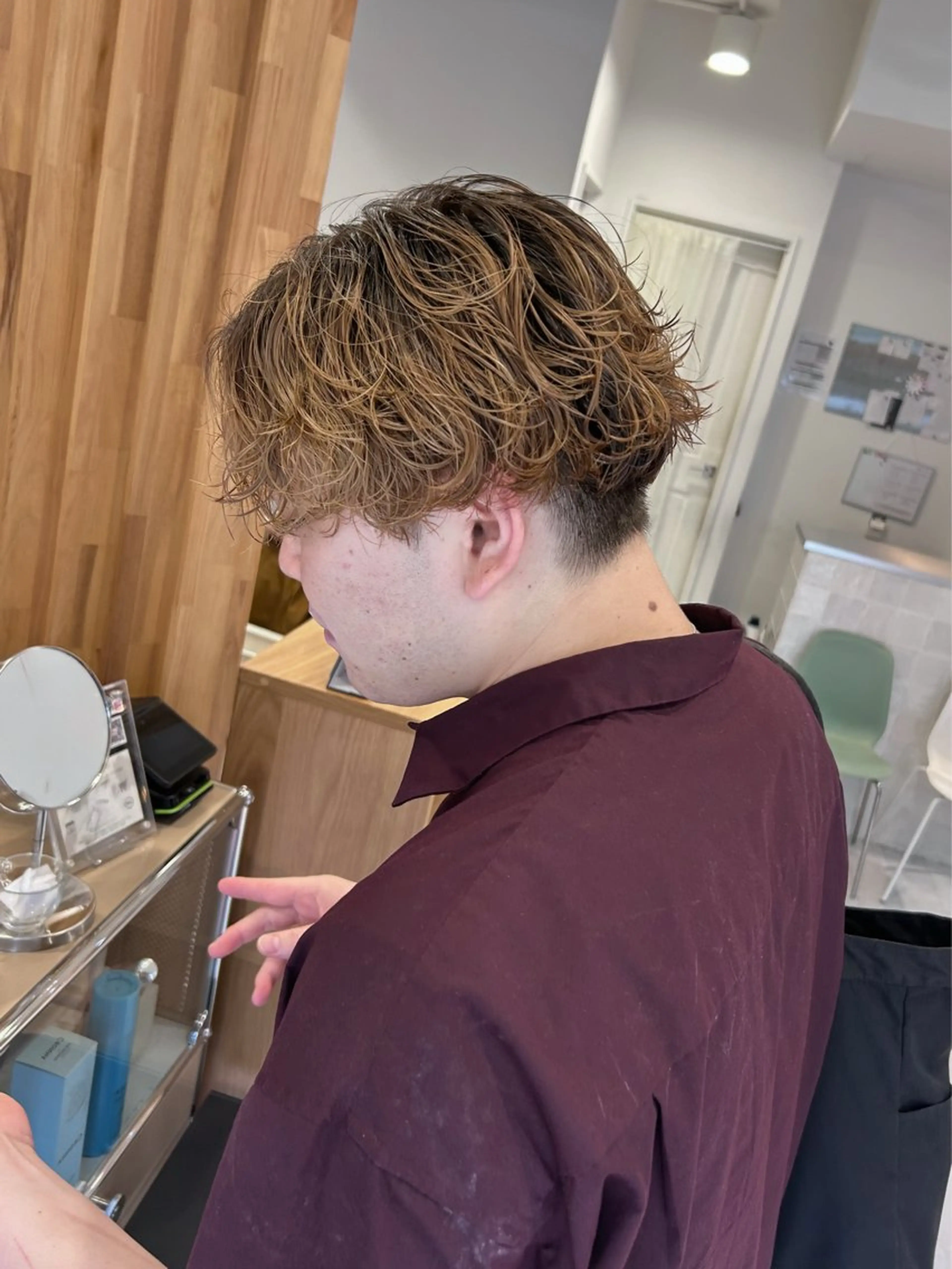 パーマ メンズ カット パーマ レイヤーカット🐺 ヒナ🩶のヘアスタイル